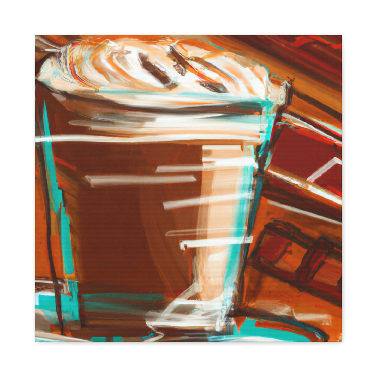 "Cappuccino in Abstraction" - Canvas