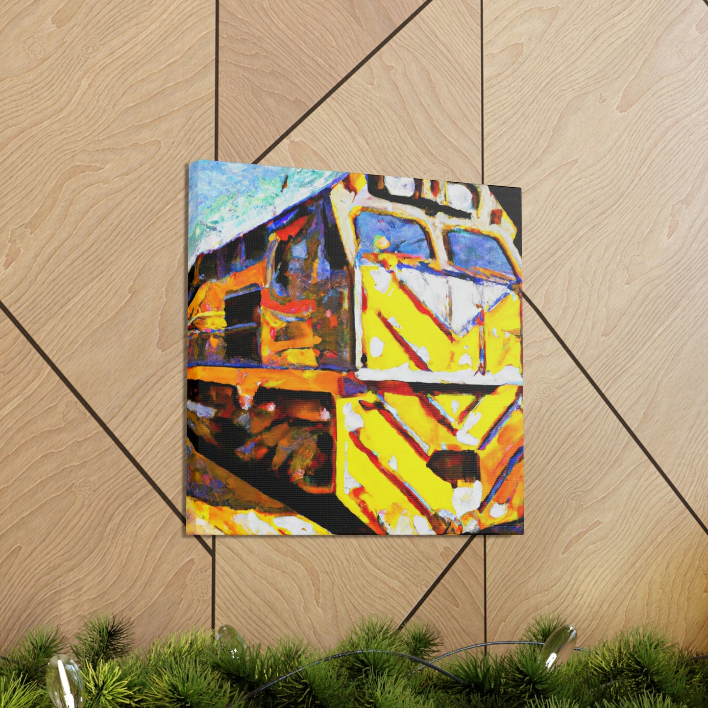 "Trains Chug Chugging" - Canvas