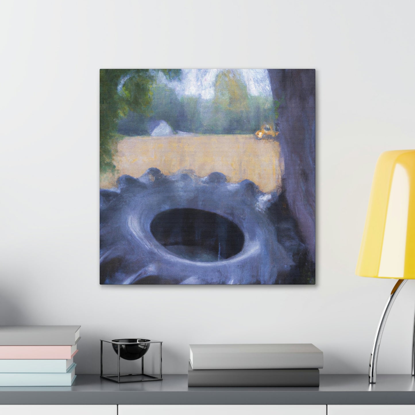 "Tractor Tire Dreamscape" - Canvas