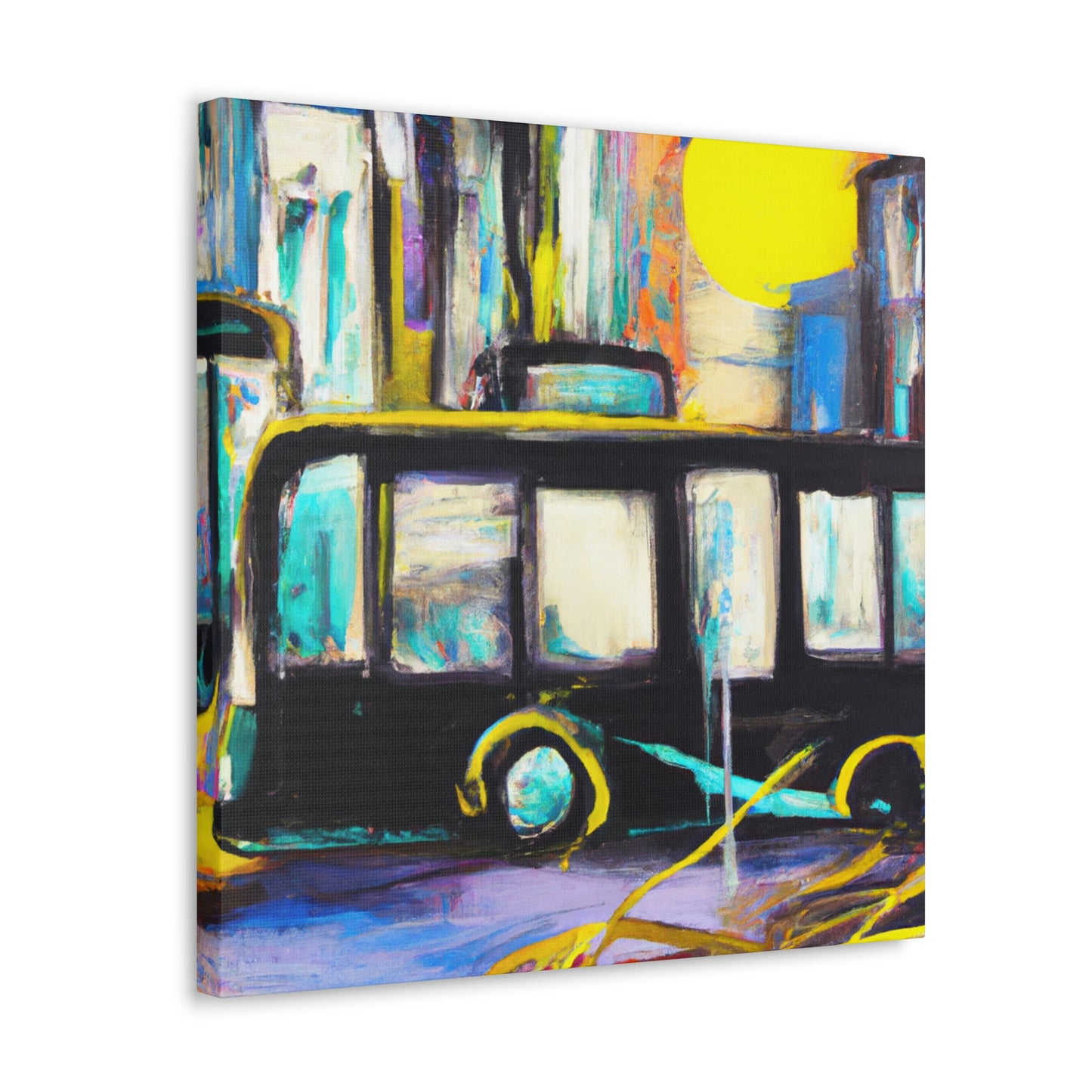 Bus in the City - Canvas