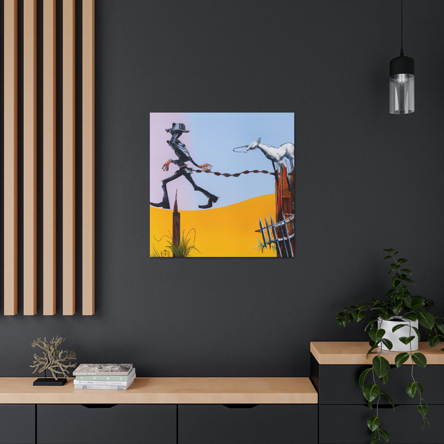 Barbed Dreams Fence - Canvas