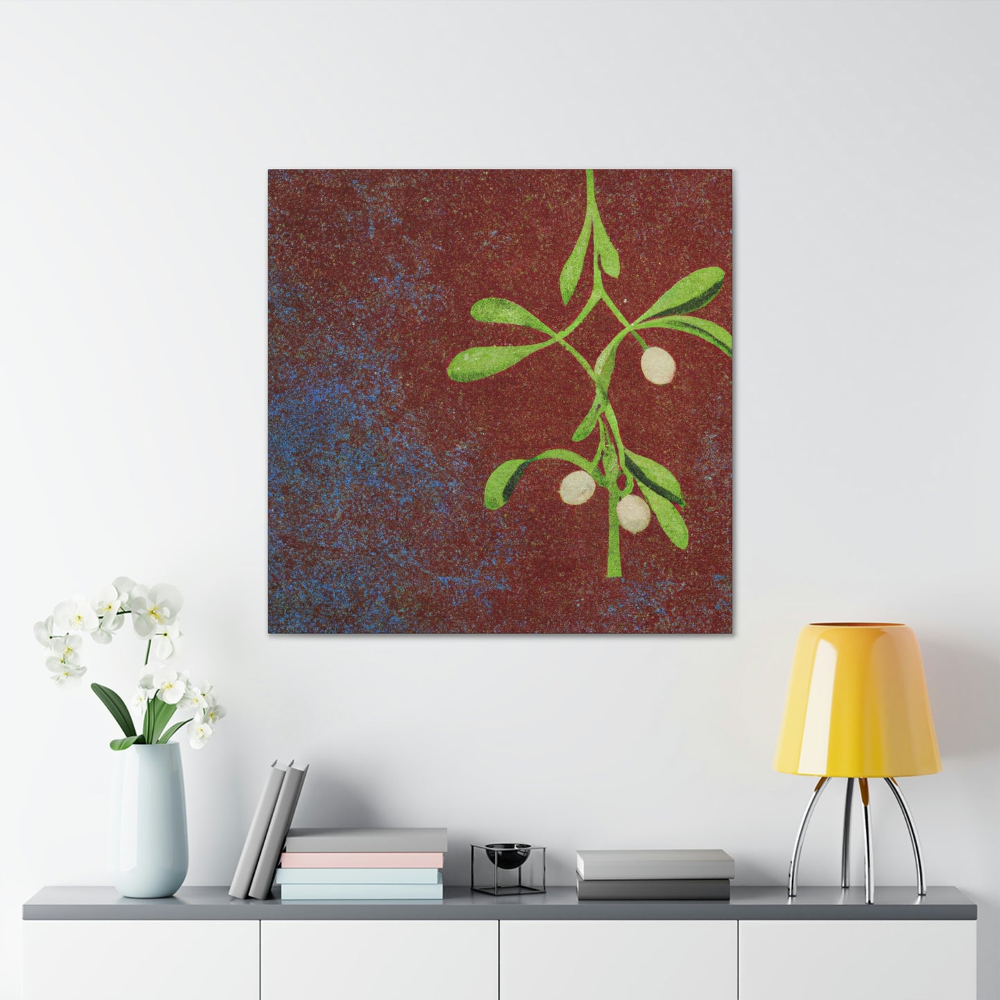 "Mistletoe in Monochrome" - Canvas