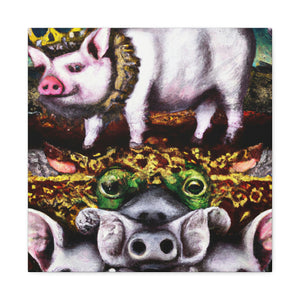 "Pigs in Baroque Style" - Canvas