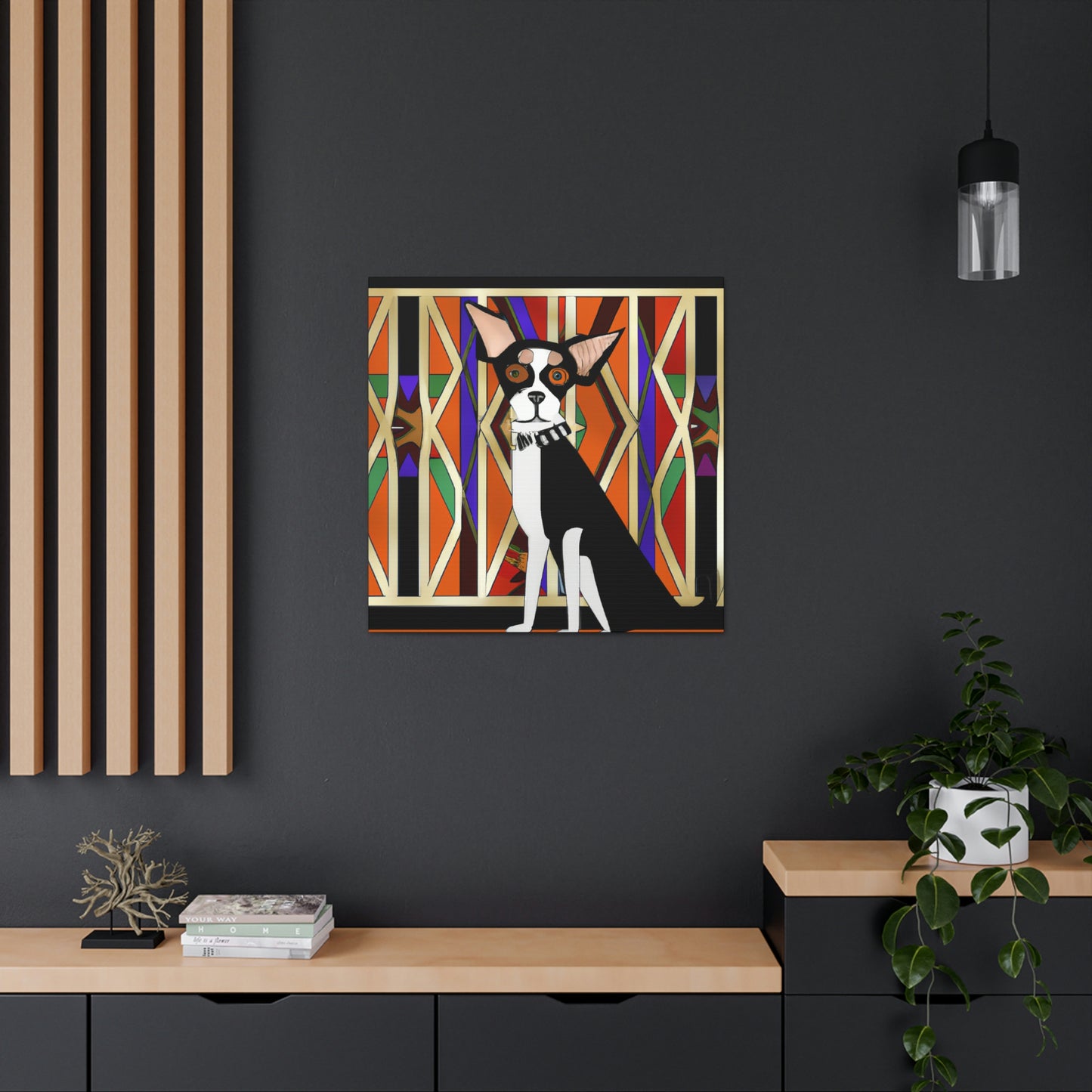 "Chihuahua Through Deco" - Canvas