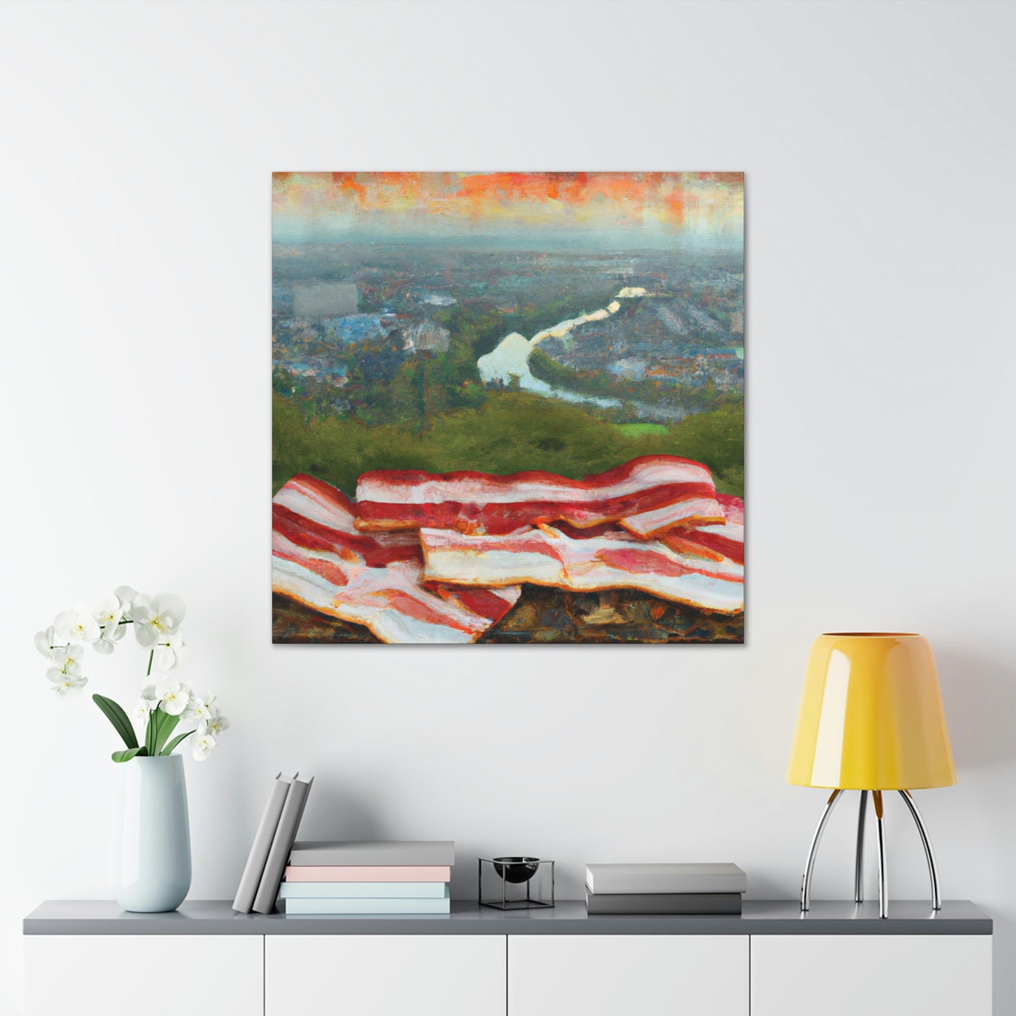 "Bacon Under Moonlight" - Canvas