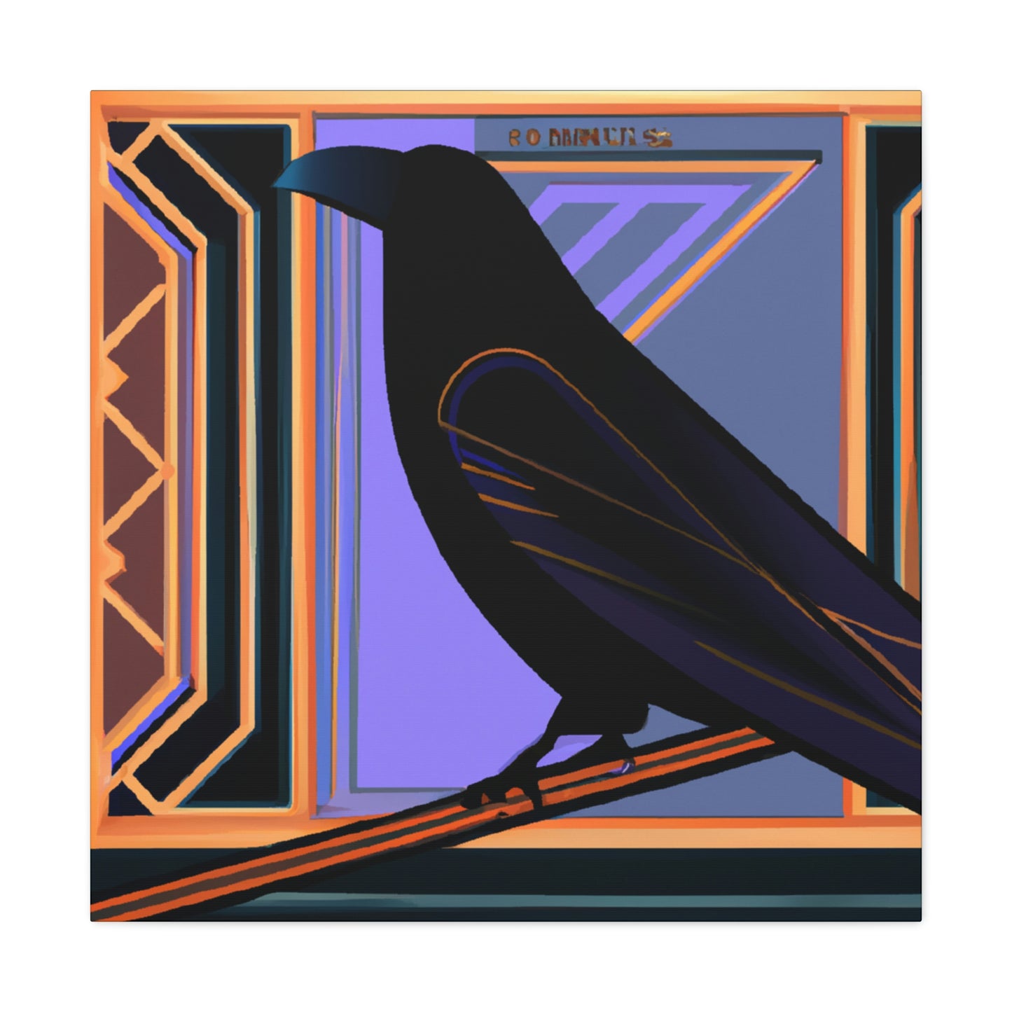 "Crow Over Art Deco." - Canvas