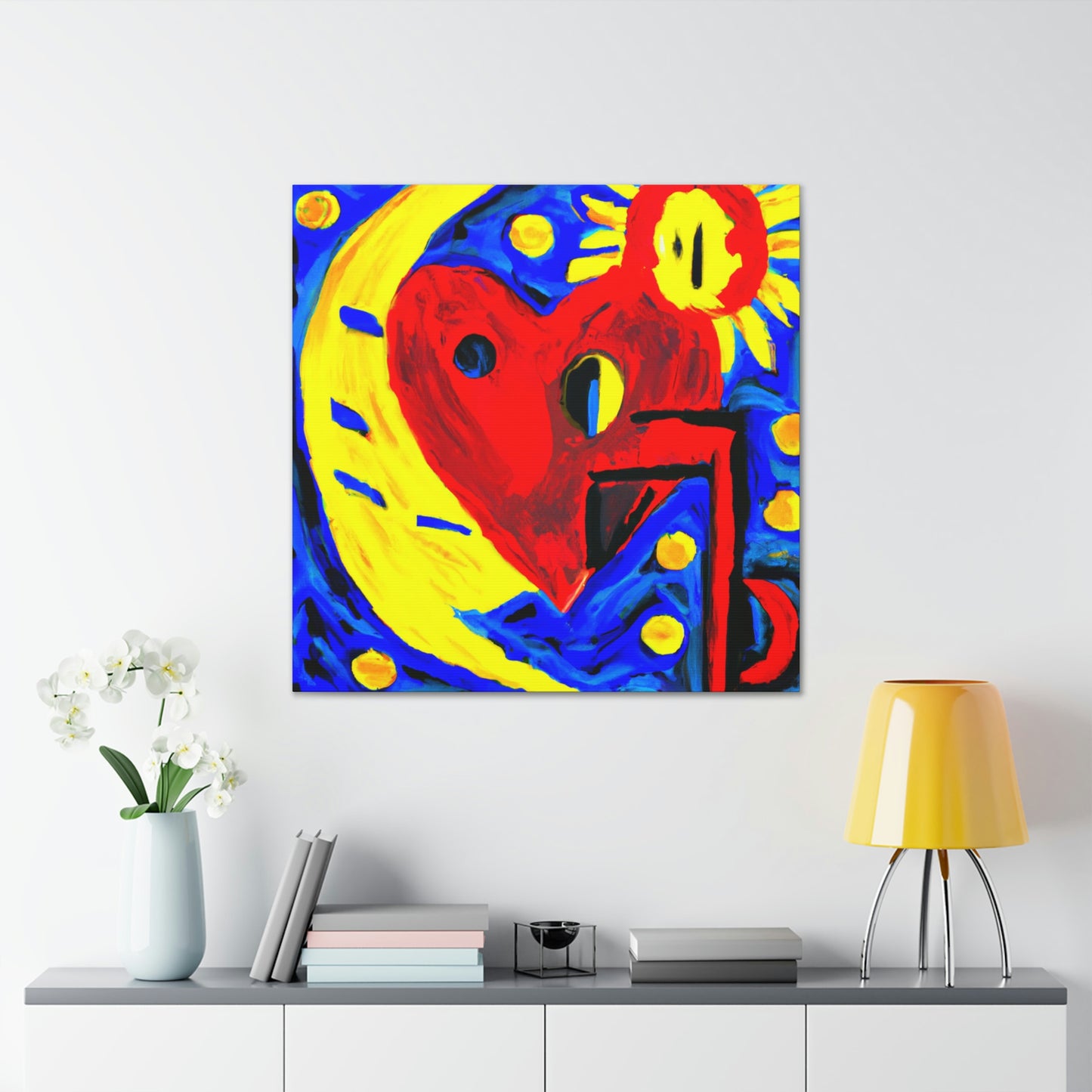 Love's Silver Moon - Canvas