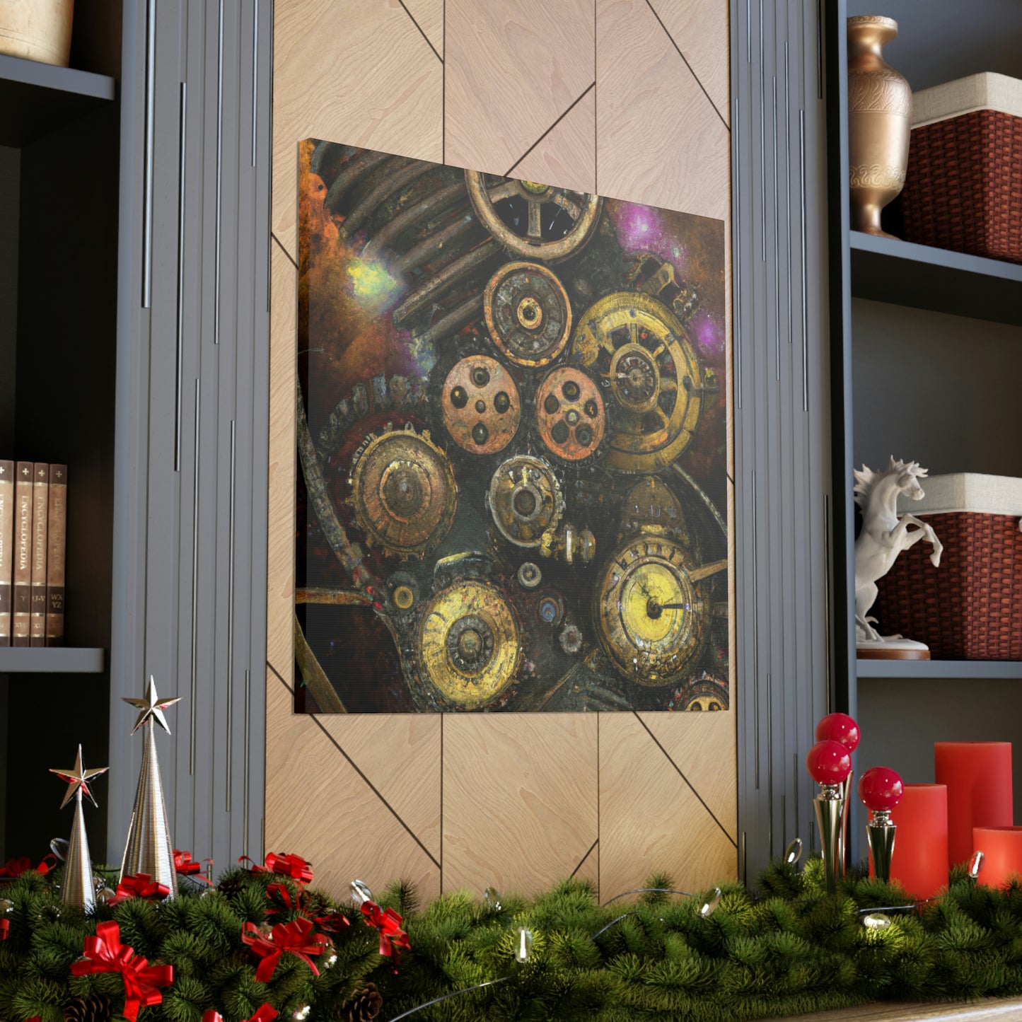 "Star Cluster Steampunk Wonder" - Canvas