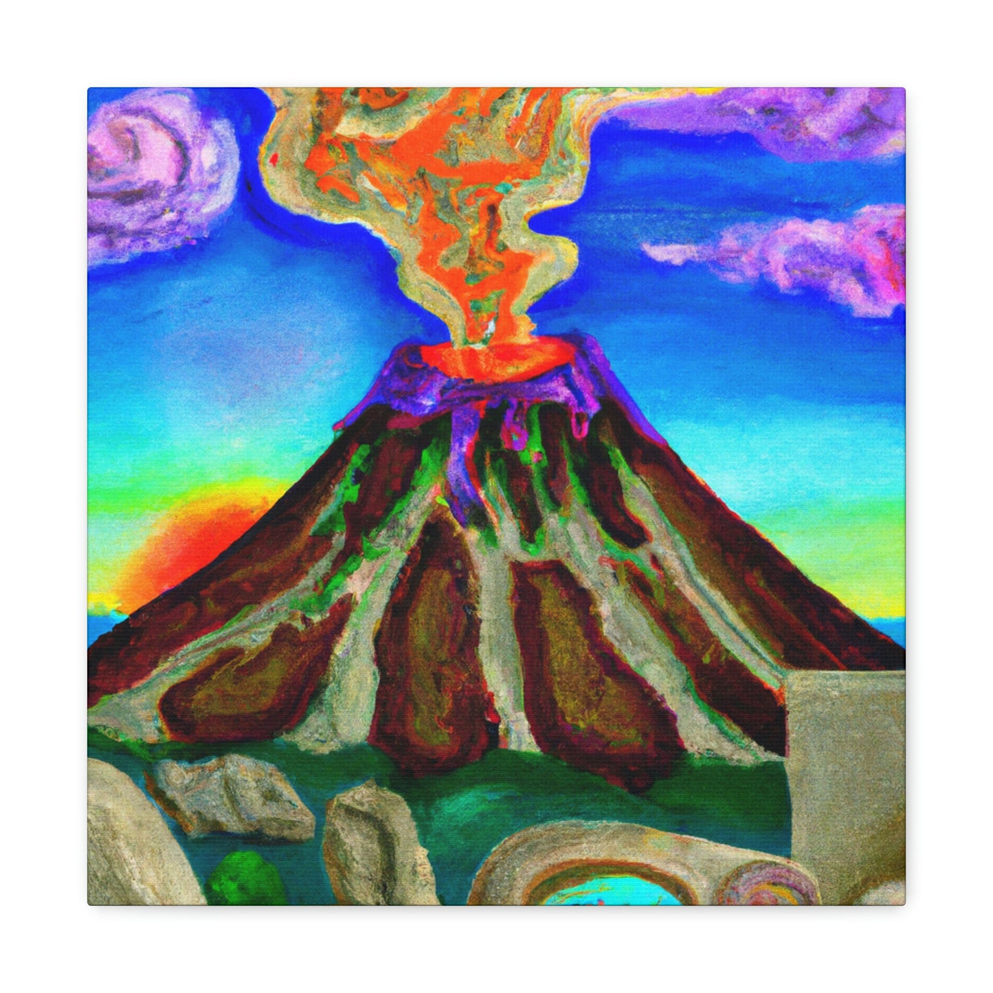 Volcano in the Clouds - Canvas