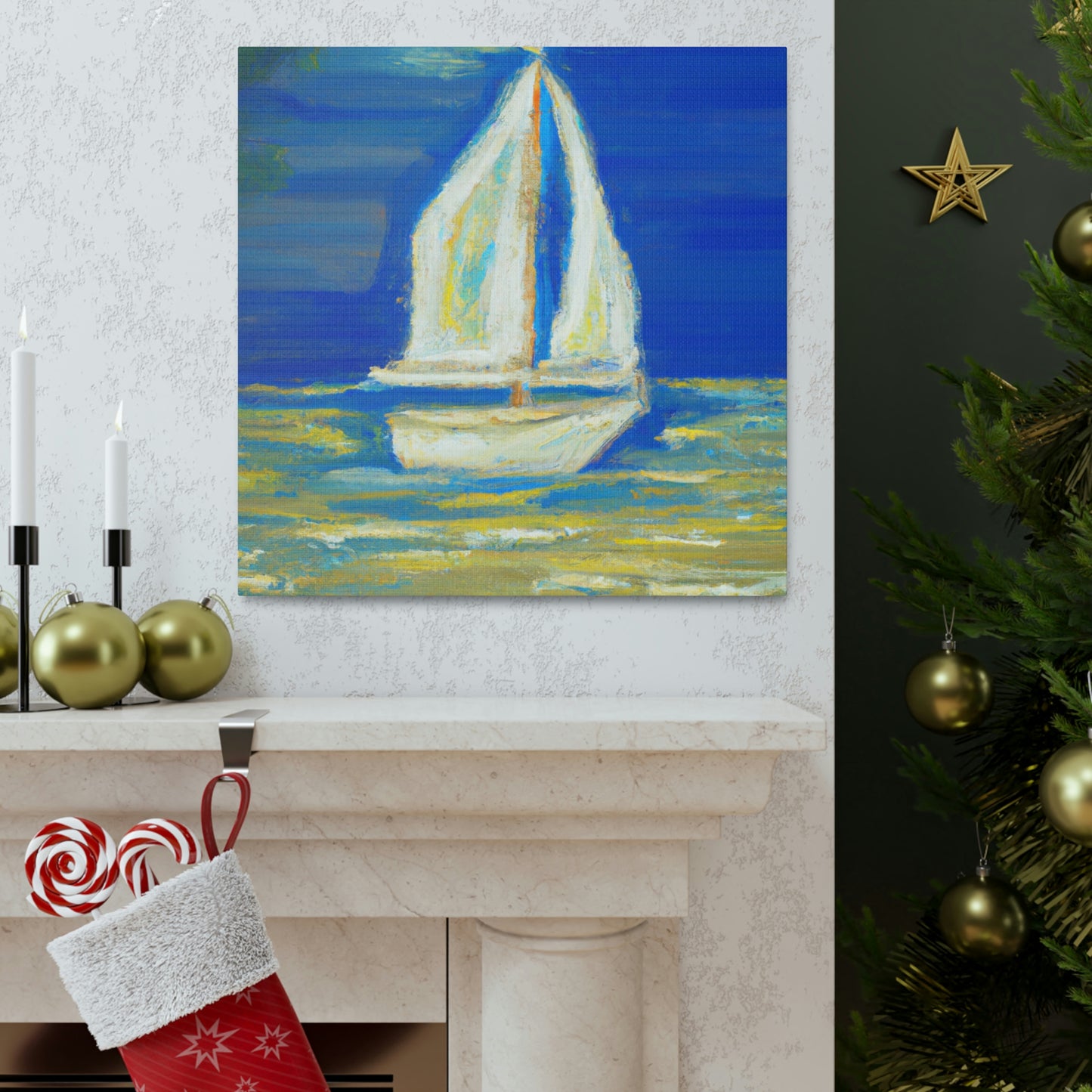 "Sailboat at Sea" - Canvas