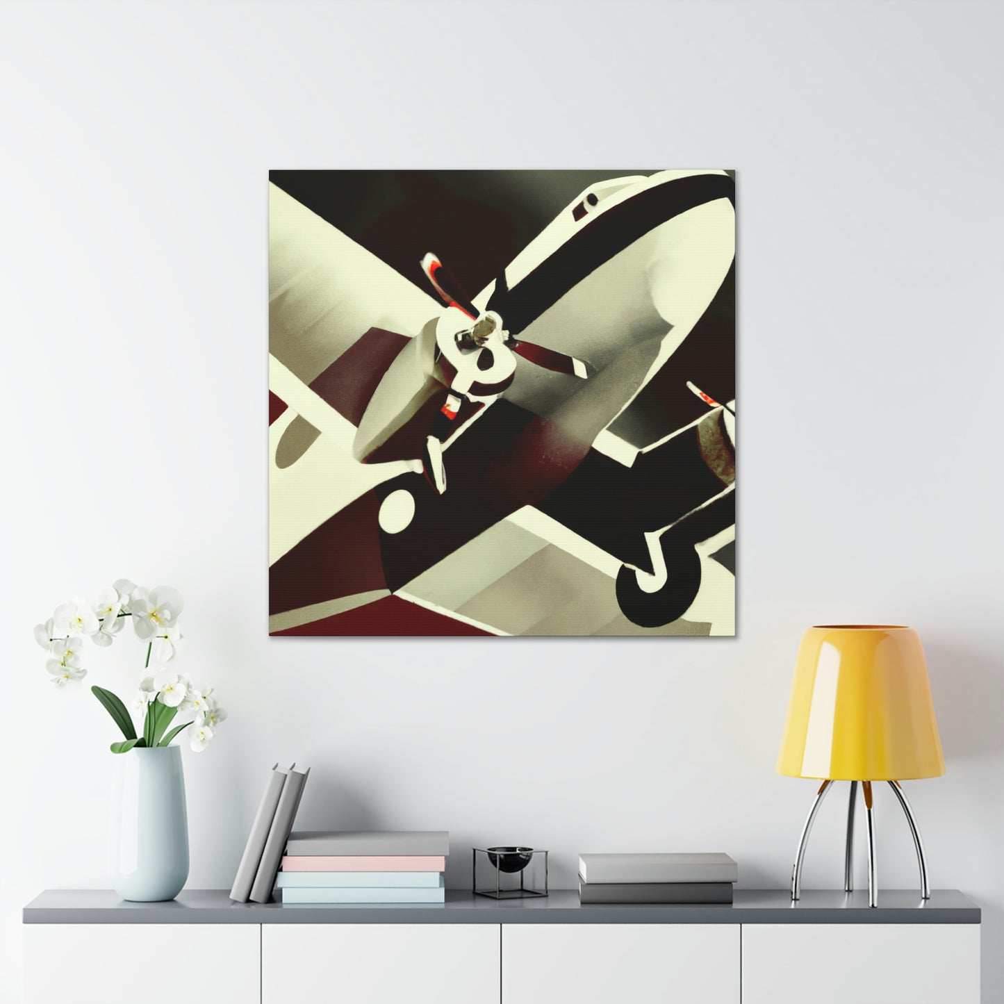 "Flight Over Deco City" - Canvas