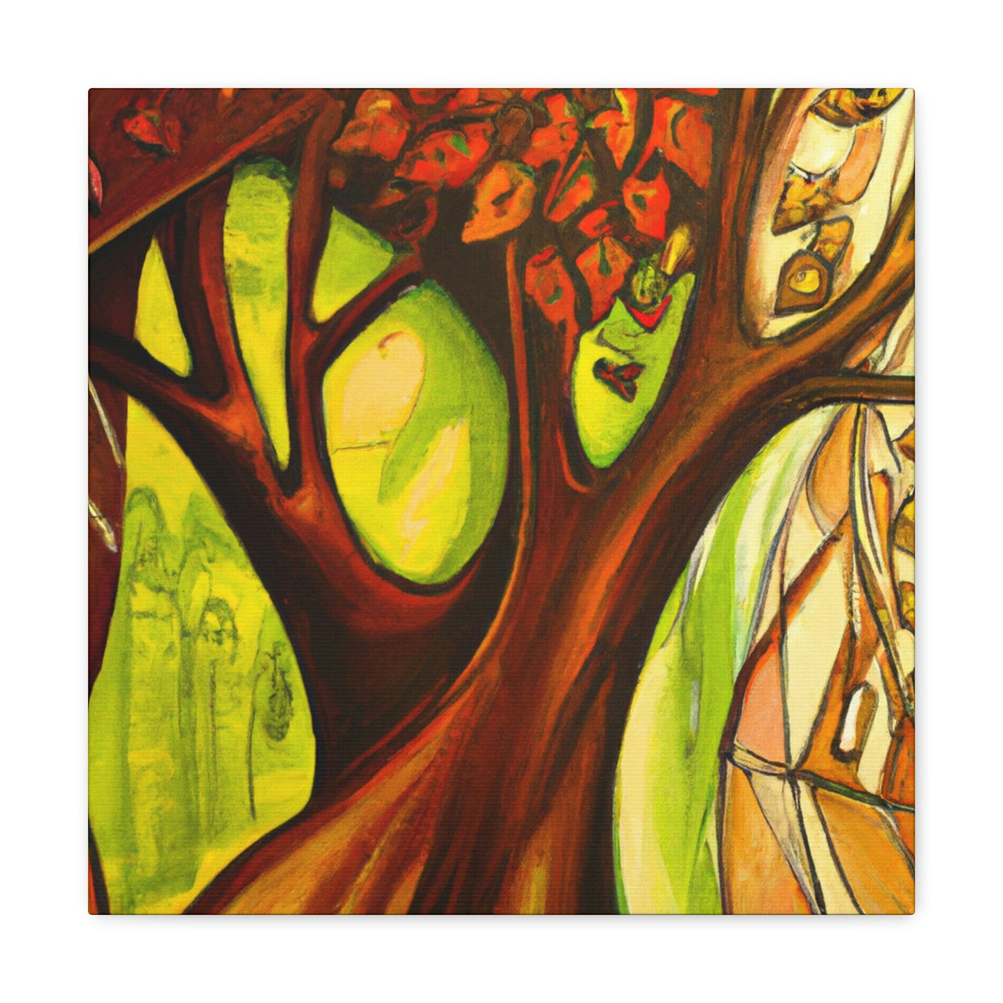 Leafy Splendor Abstract - Canvas