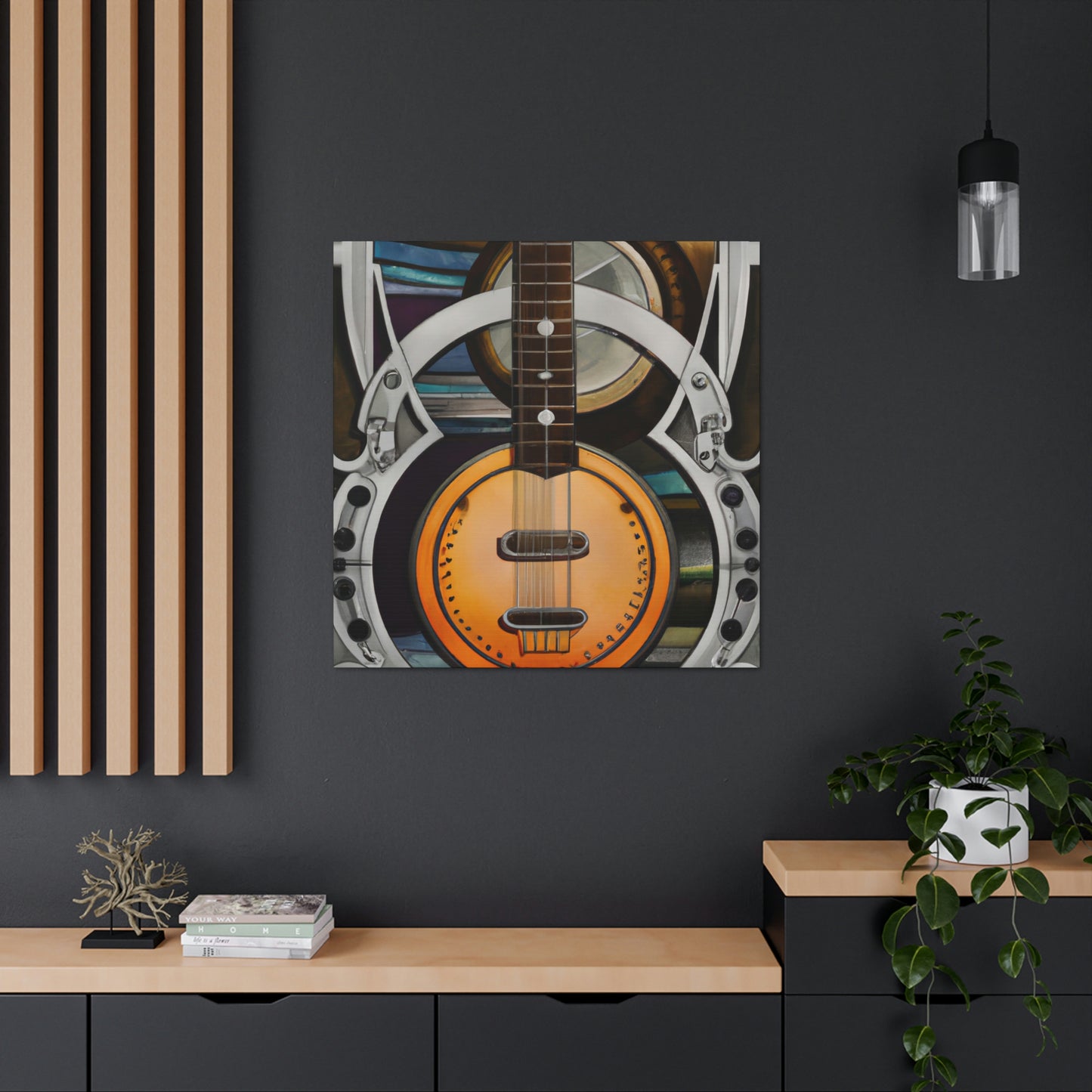 "Banjo in Art Deco" - Canvas