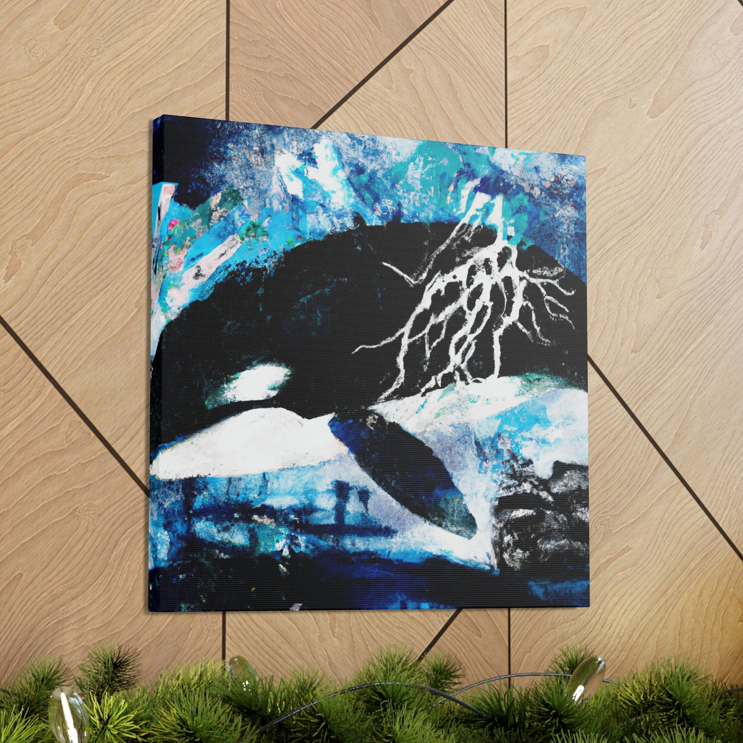 Whale in Abstract Form - Canvas