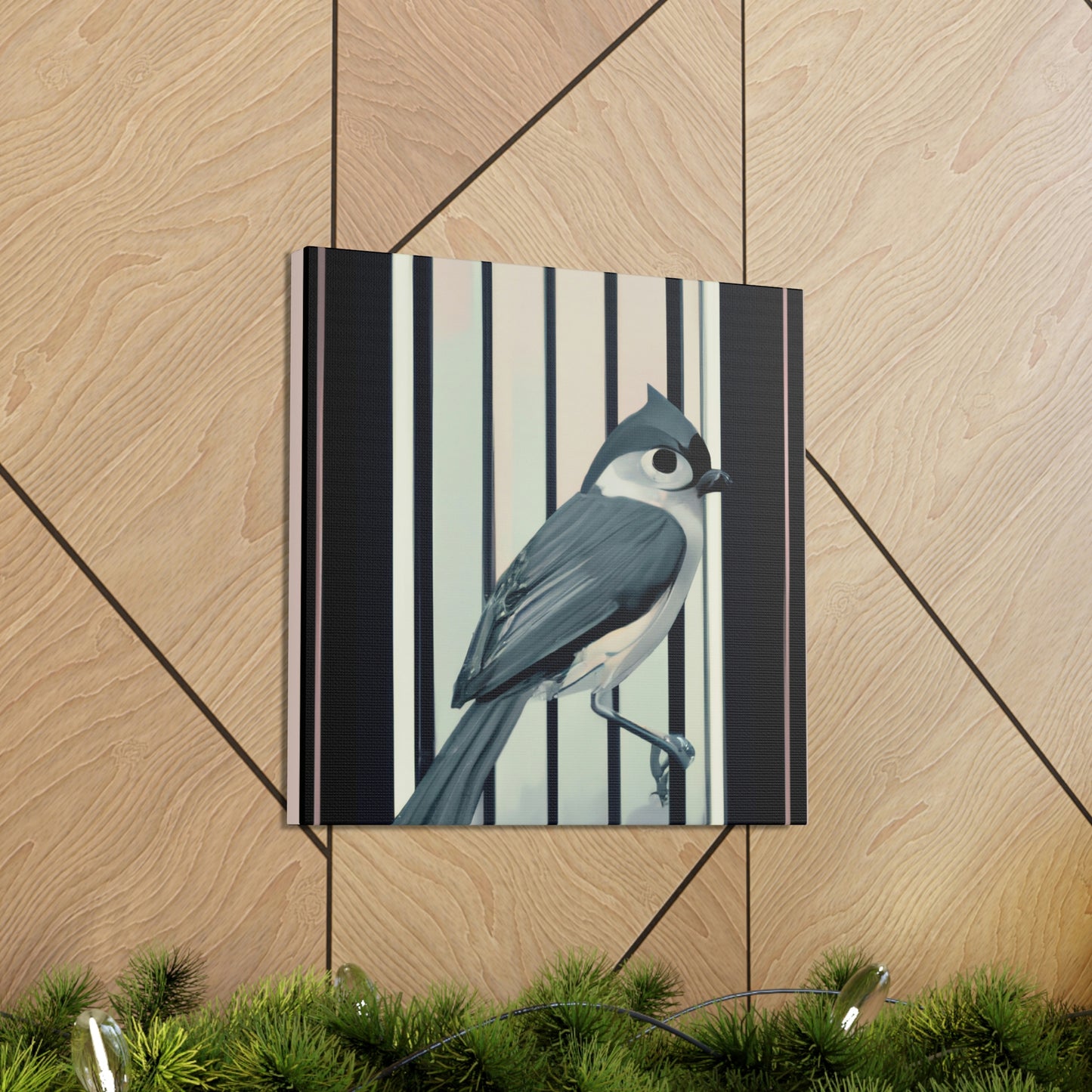 "Feathery Art Deco Tapestry" - Canvas