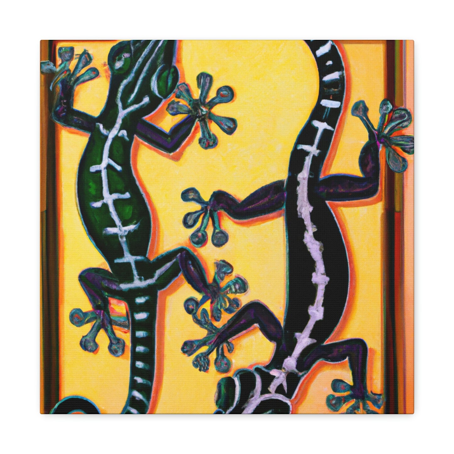 Geckos in Art Deco - Canvas