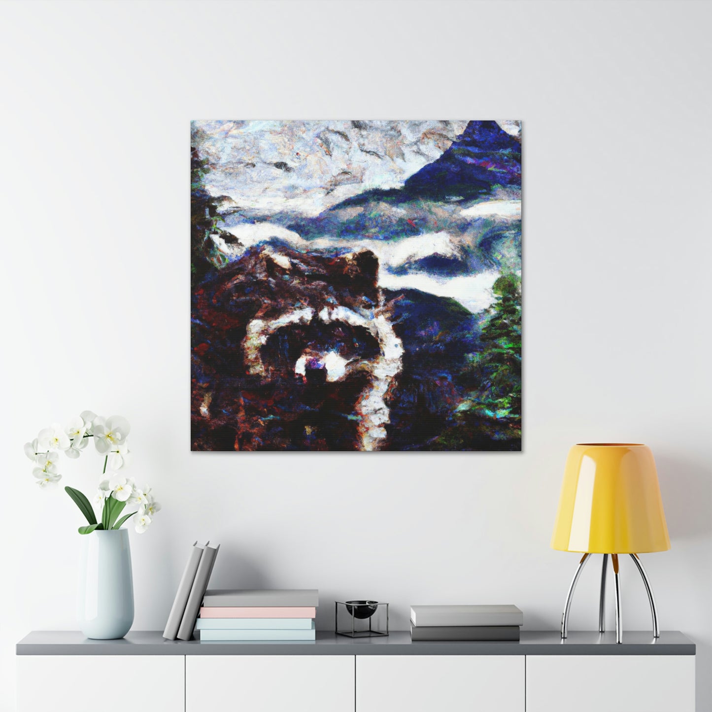 "Raccoon's Night Watch" - Canvas