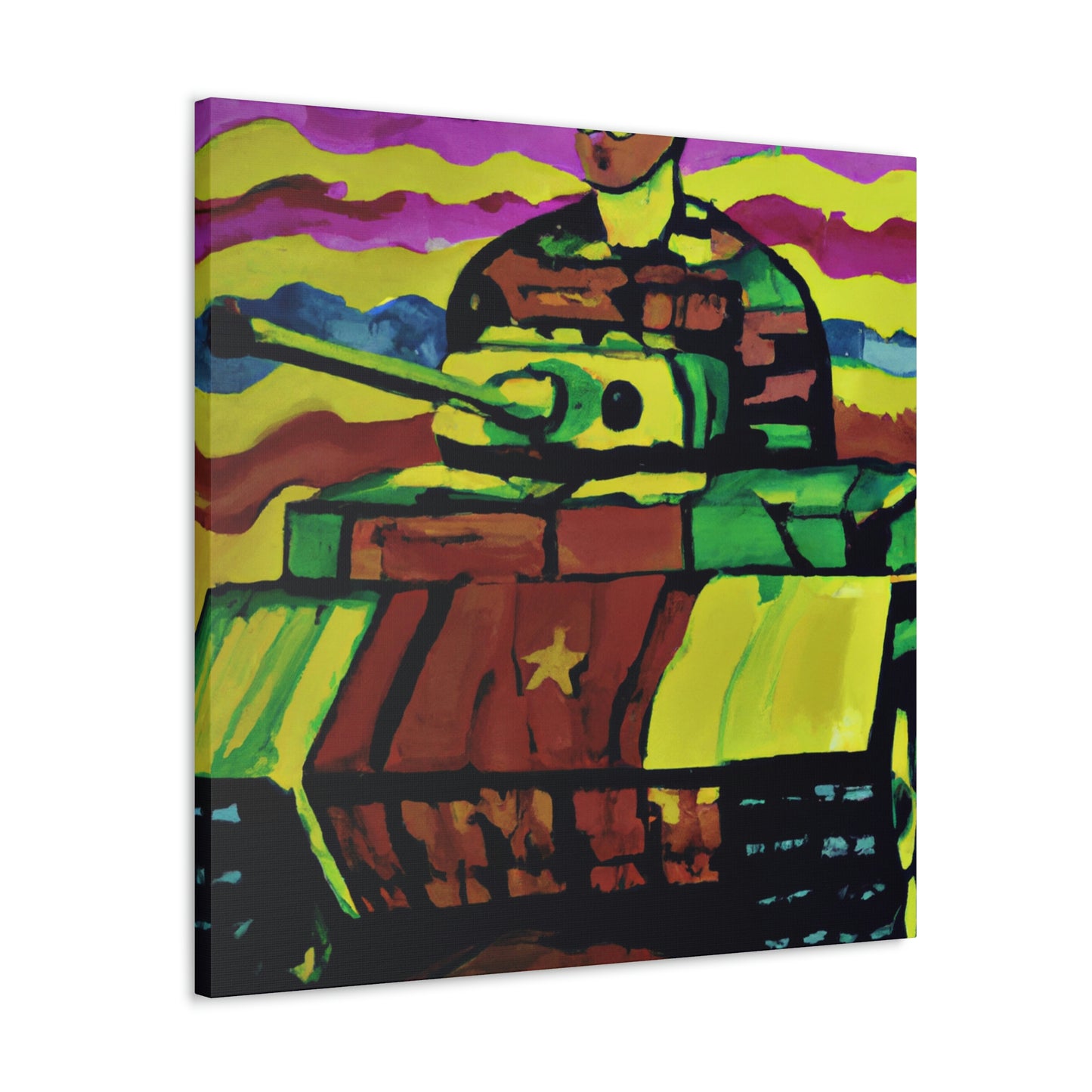 "Tank Operator in Fauvism" - Canvas