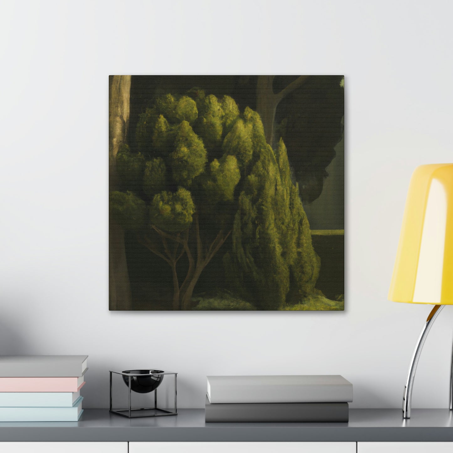 Cypress in Moonlight. - Canvas