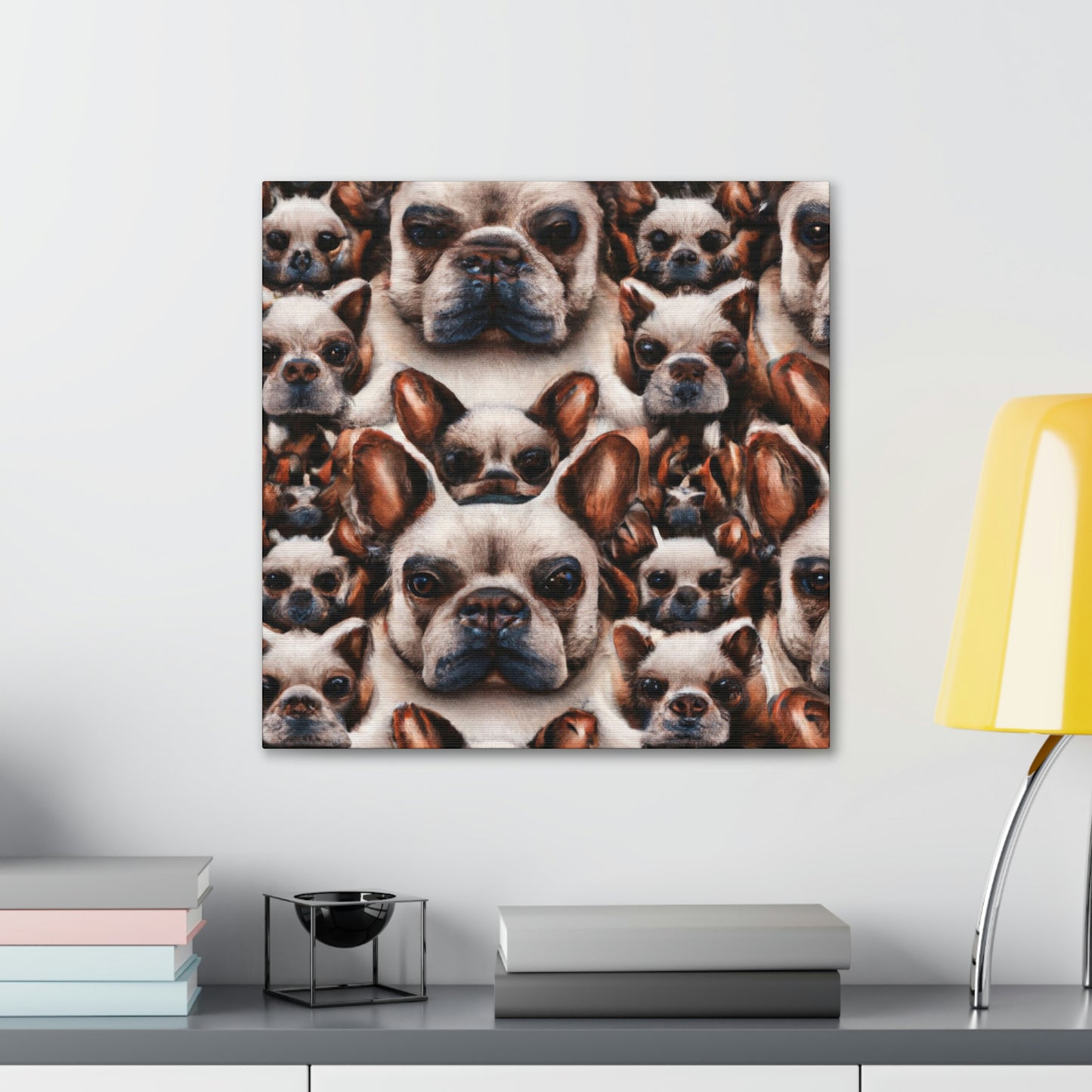 "Surreal French Bulldog Pose" - Canvas