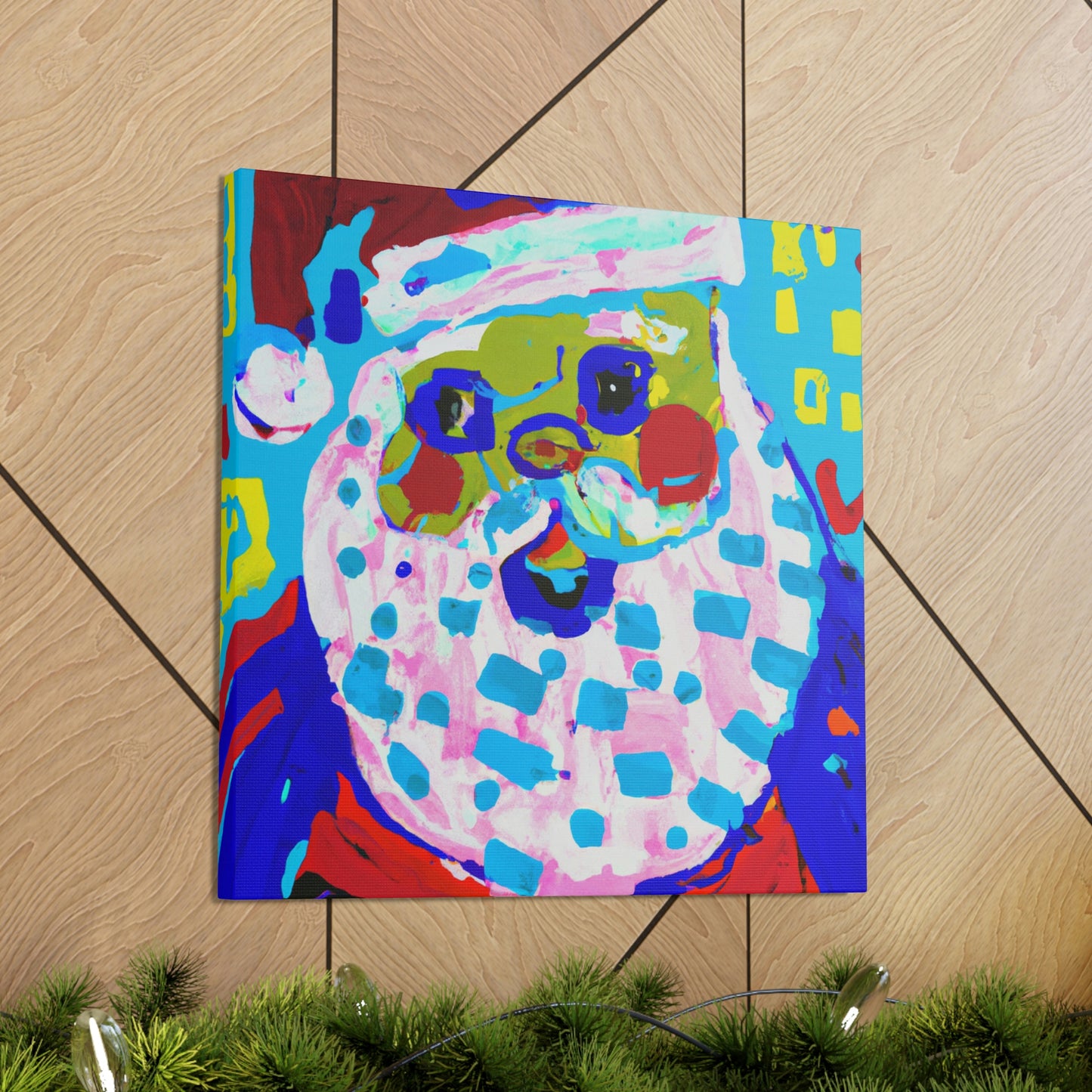 Santa in Christmas Glow - Canvas