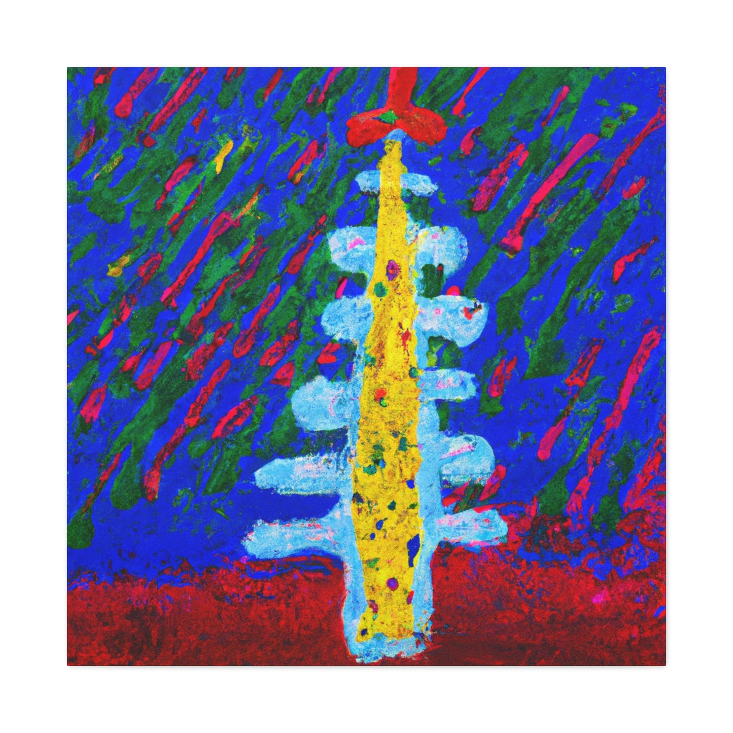 Christmas Tree Reflection - Canvas