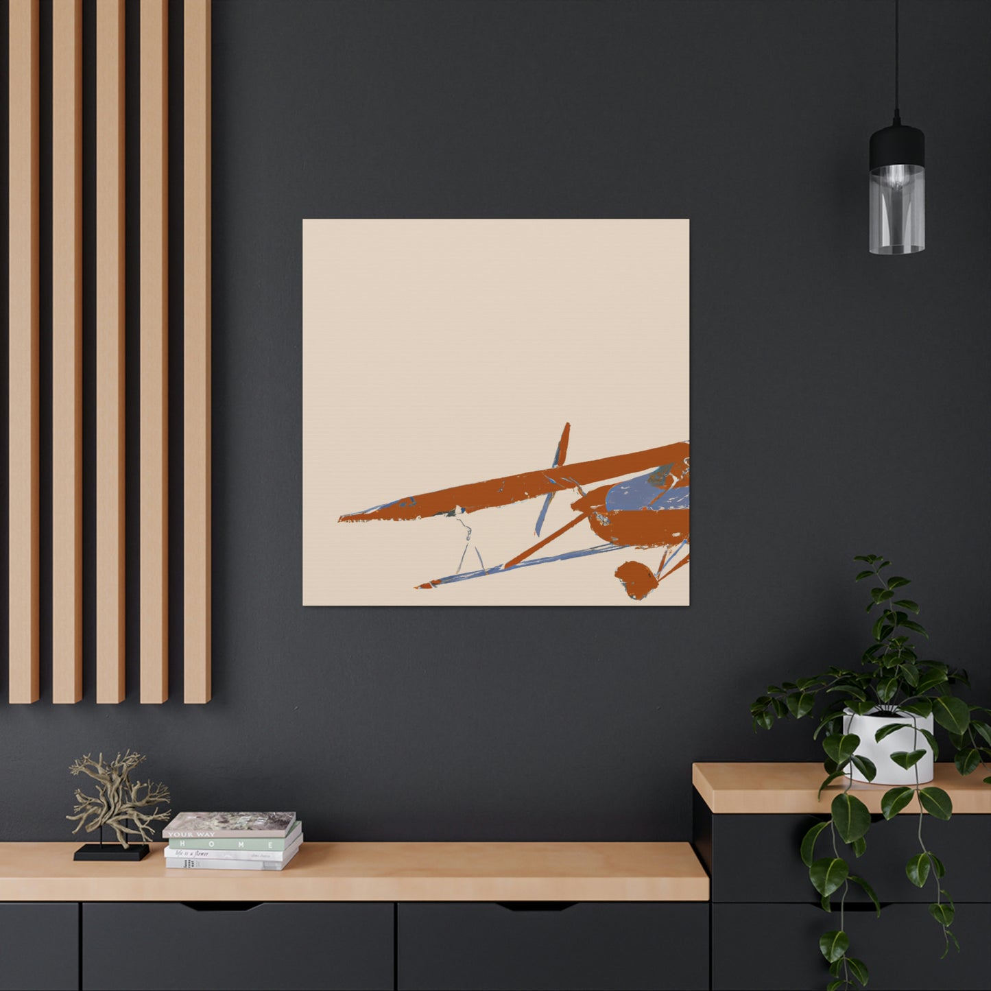 Vintage Airplane Simplicity - Canvas