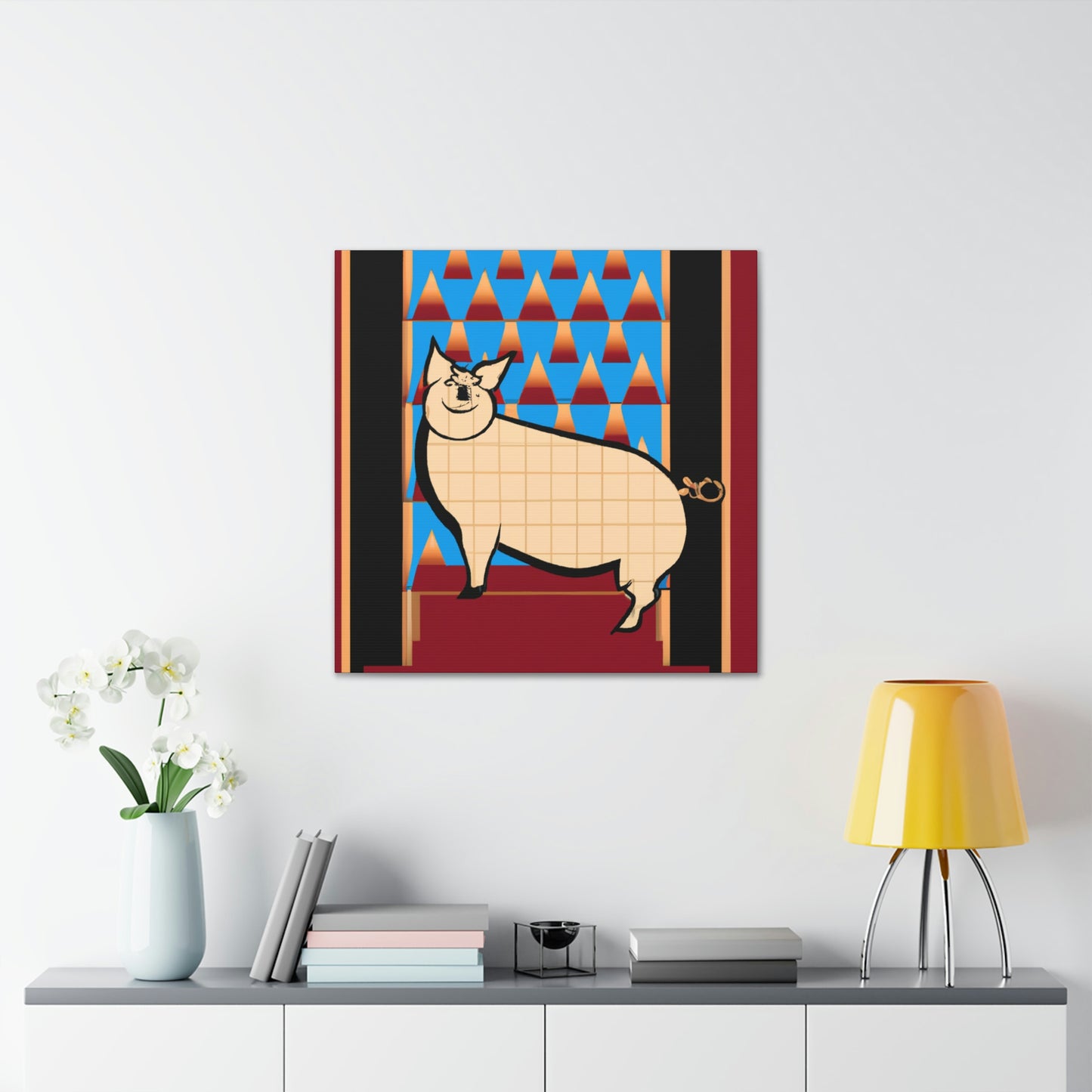 "Pig of Pleasure's Glow" - Canvas