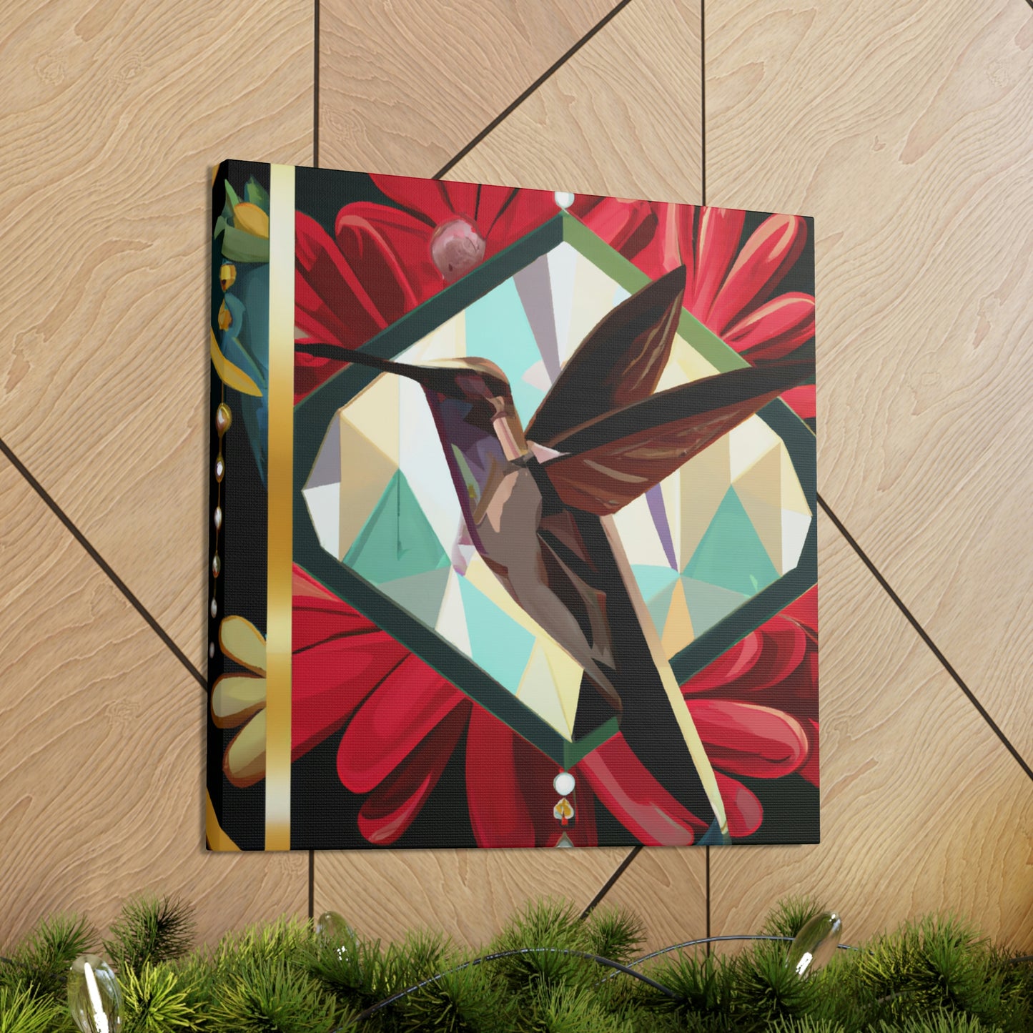 "Ruby-Throated In Flight" - Canvas