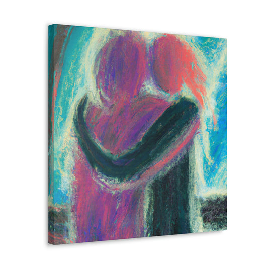 "Couples in Romantic Embrace" - Canvas