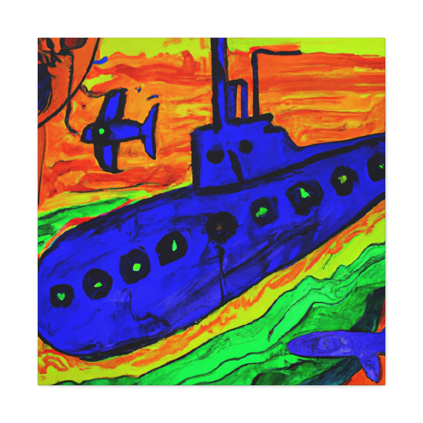 Submarine in Fauve Colors - Canvas