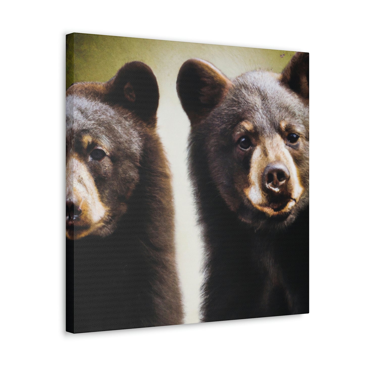 "Black Bears in Nature" - Canvas