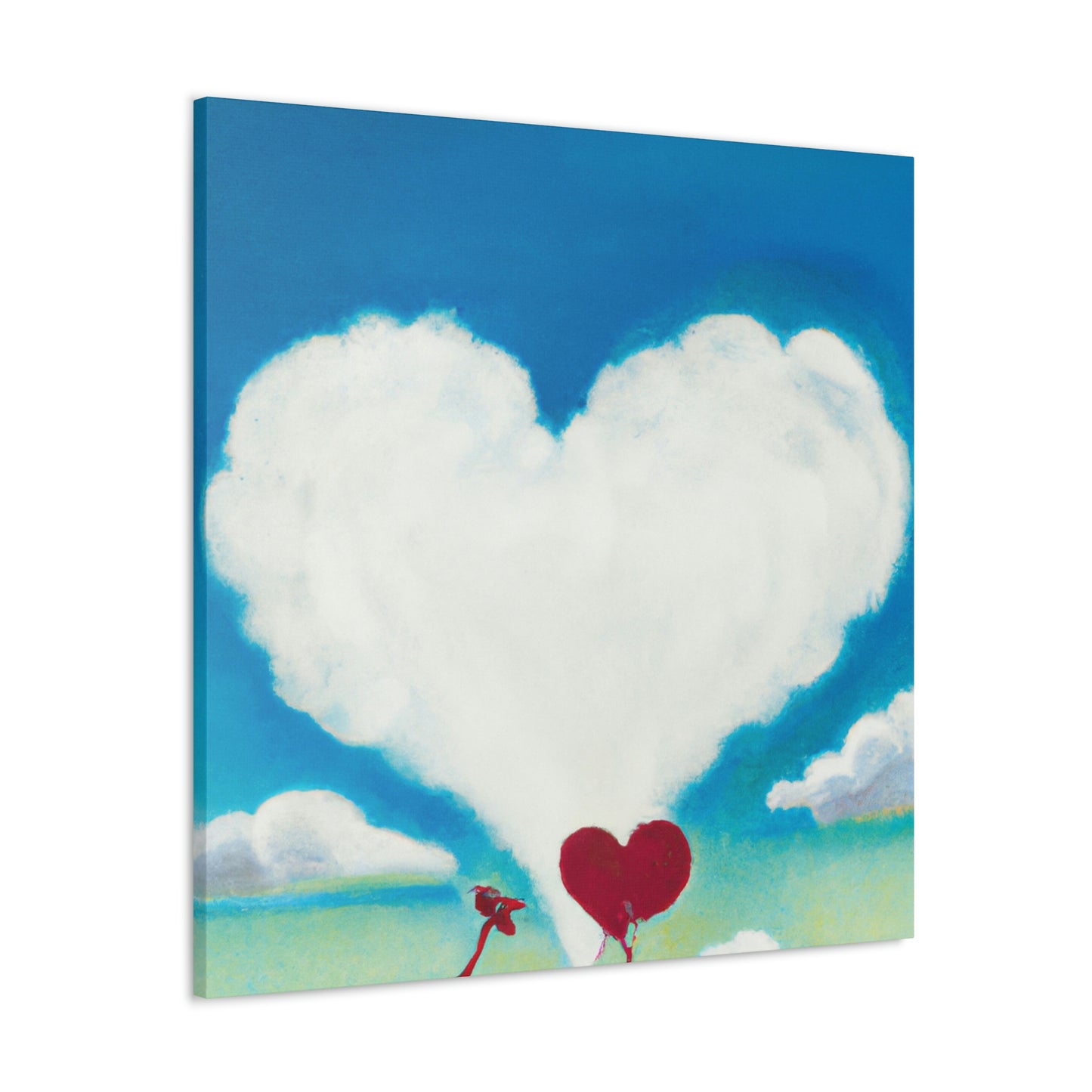 "Heart-Shaped Freedom Cloud" - Canvas