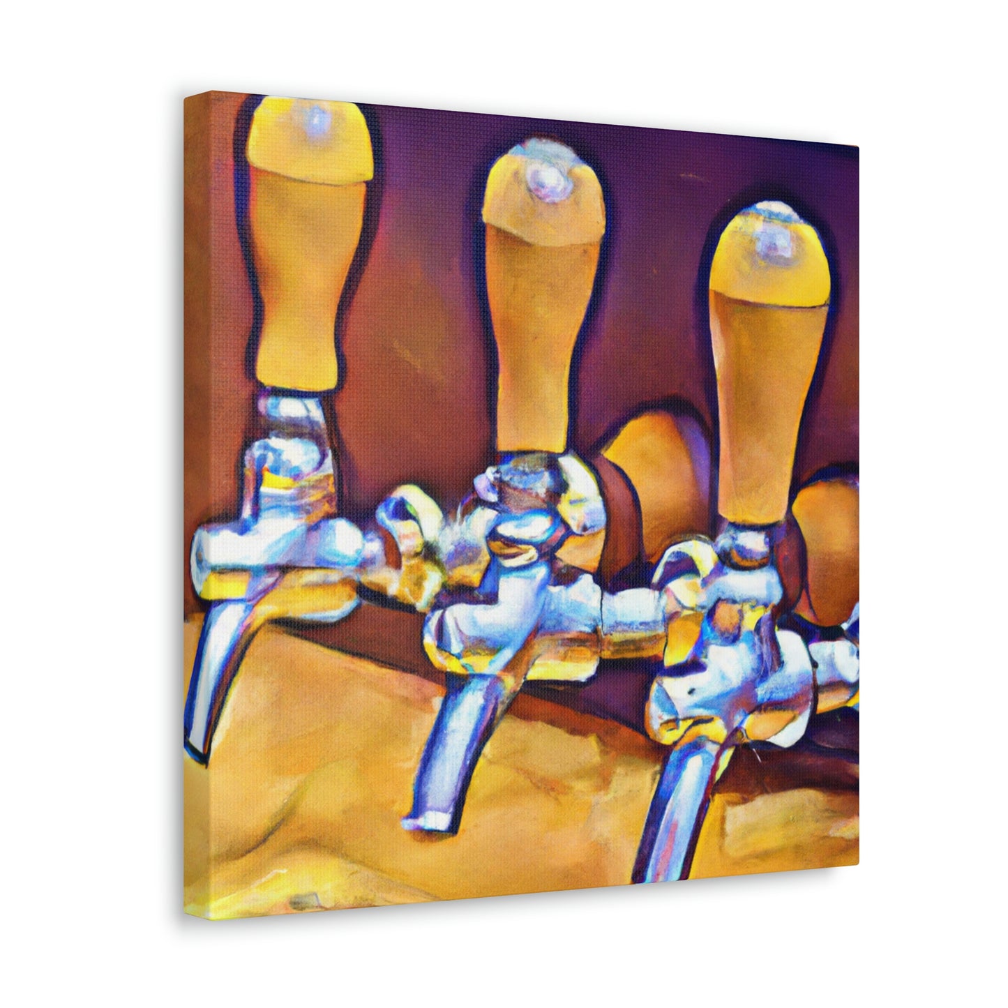 Pouring Night Bar Tap - Canvas