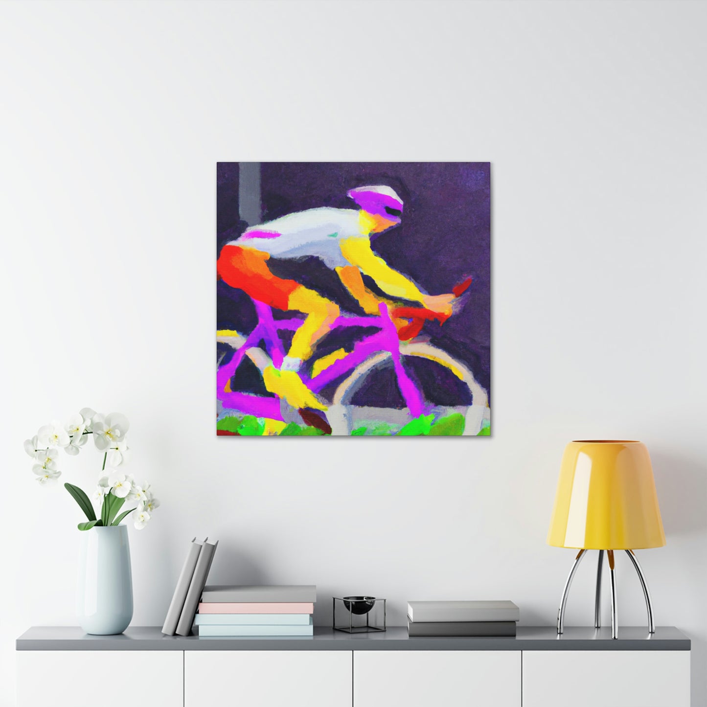 Bicycling in Minimalism - Canvas