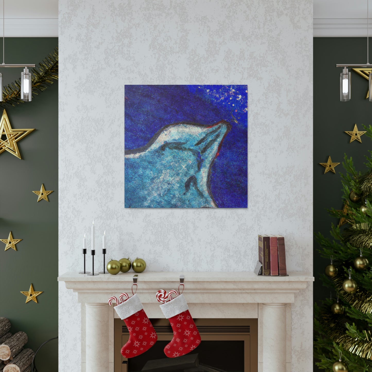 Stingray's Glistening Dance - Canvas