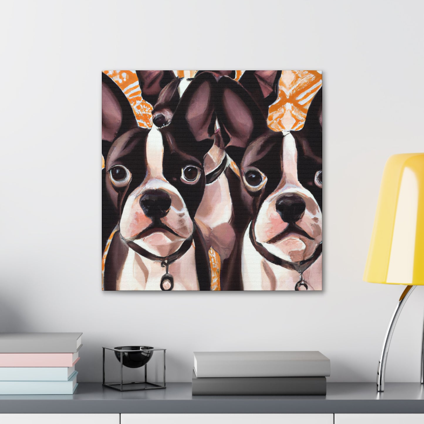 "Boston Terrier Splendour" - Canvas