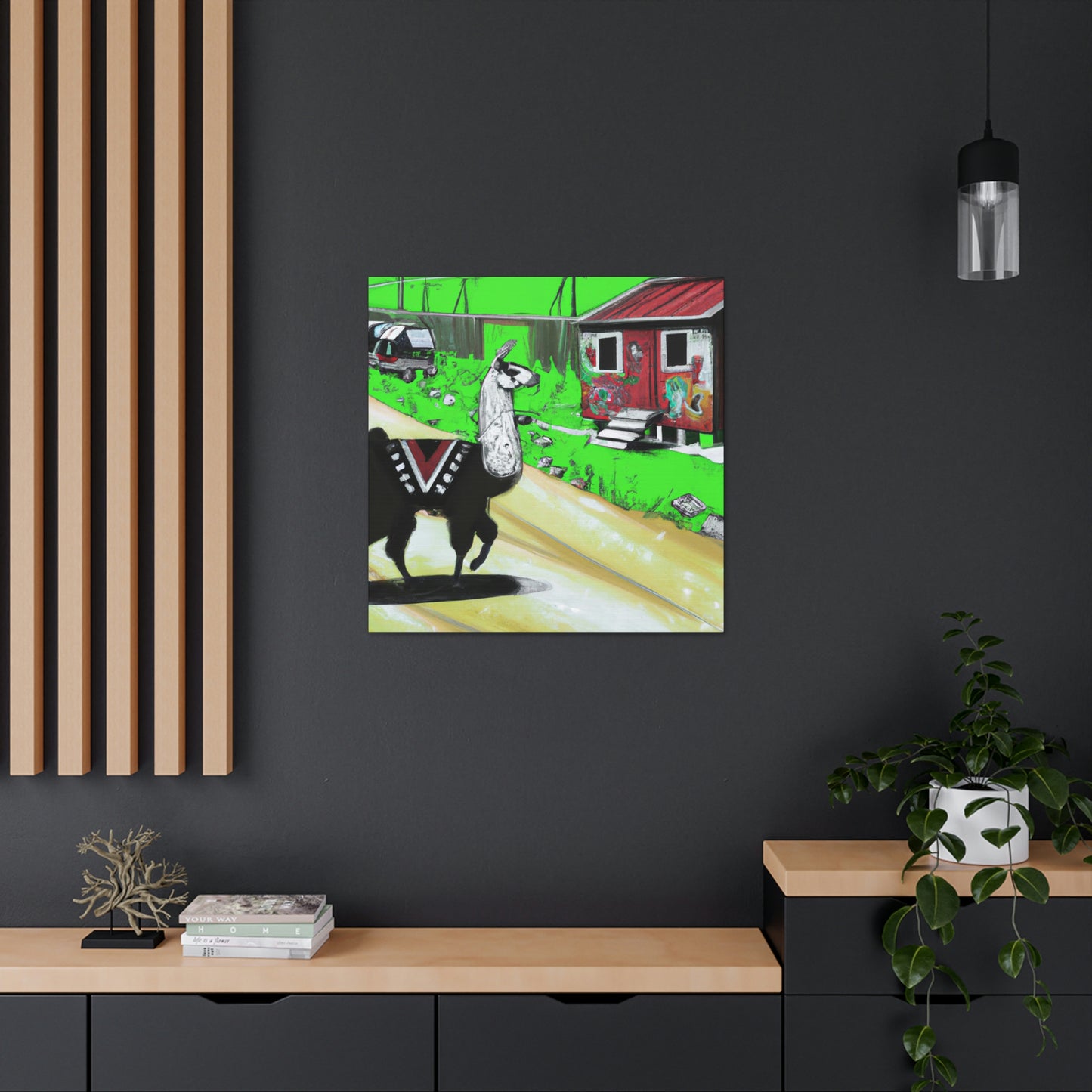 Llama in the City - Canvas