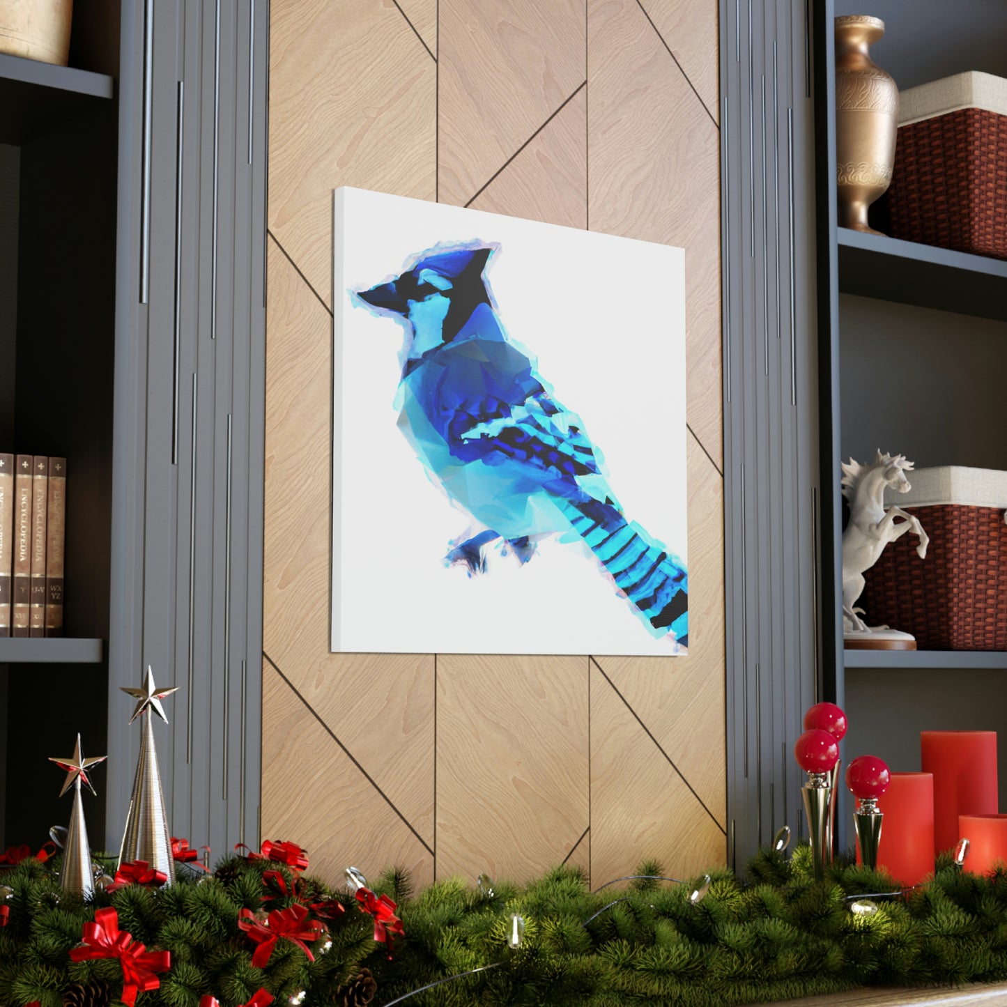 "Blue Jay Reflection Art" - Canvas