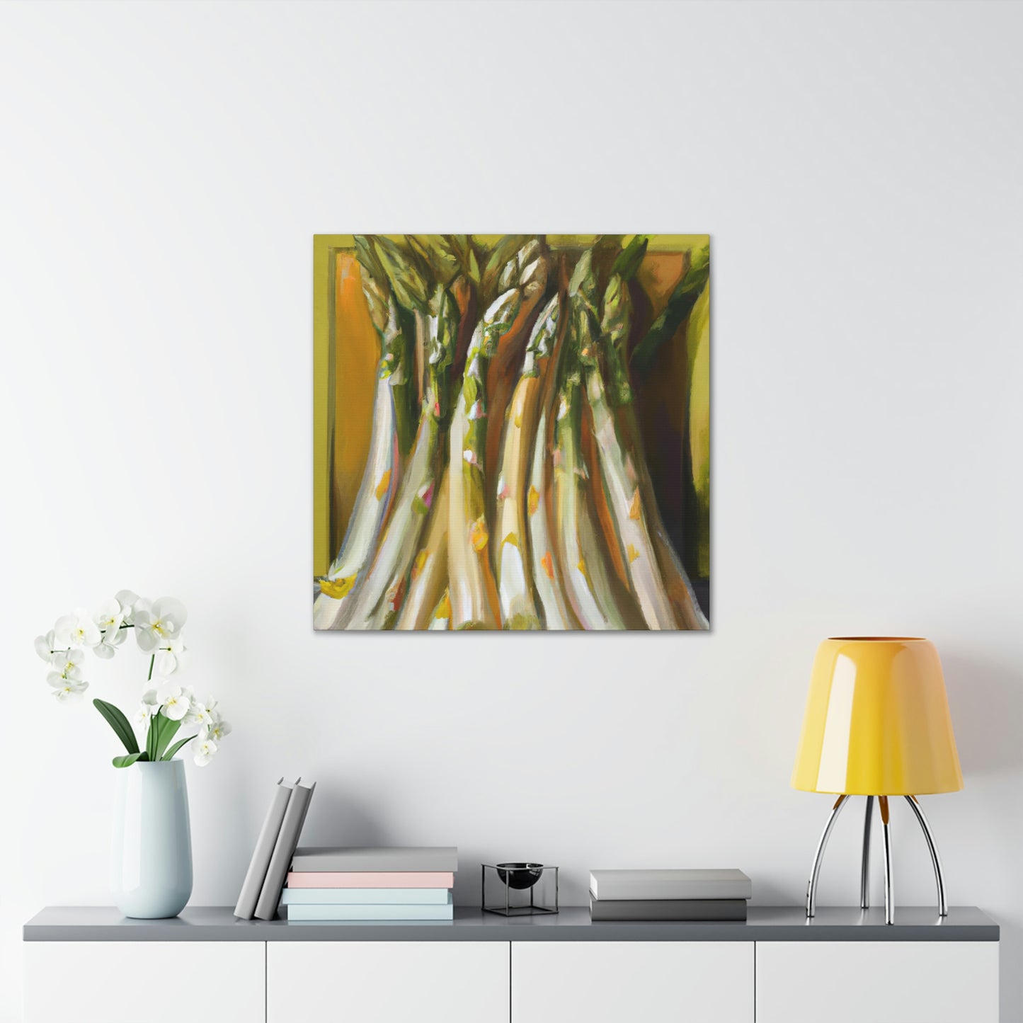 "Asparagus: Living Still Life" - Canvas