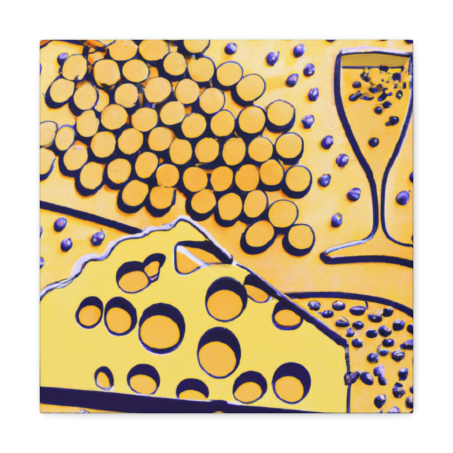 Cheese Grapes Mosaic - Canvas