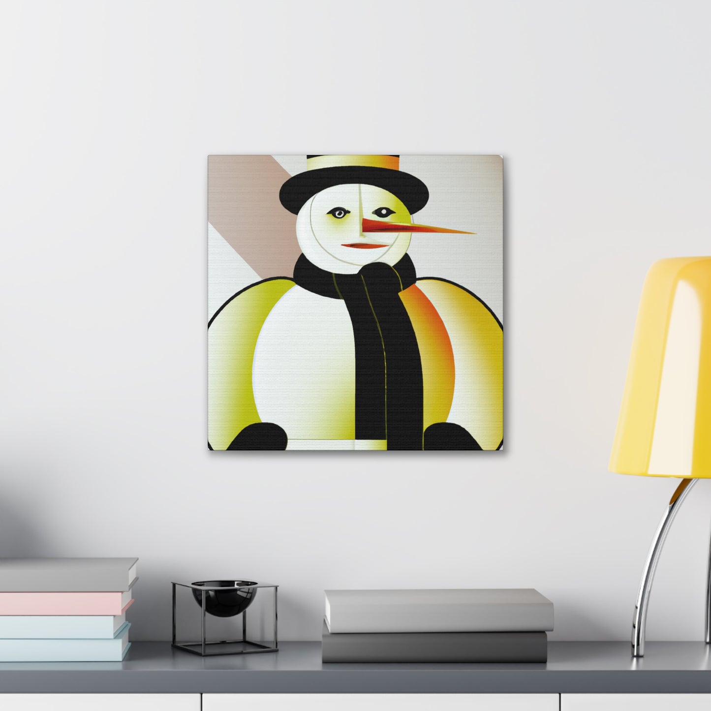 "Frosty Snowman Deco" - Canvas