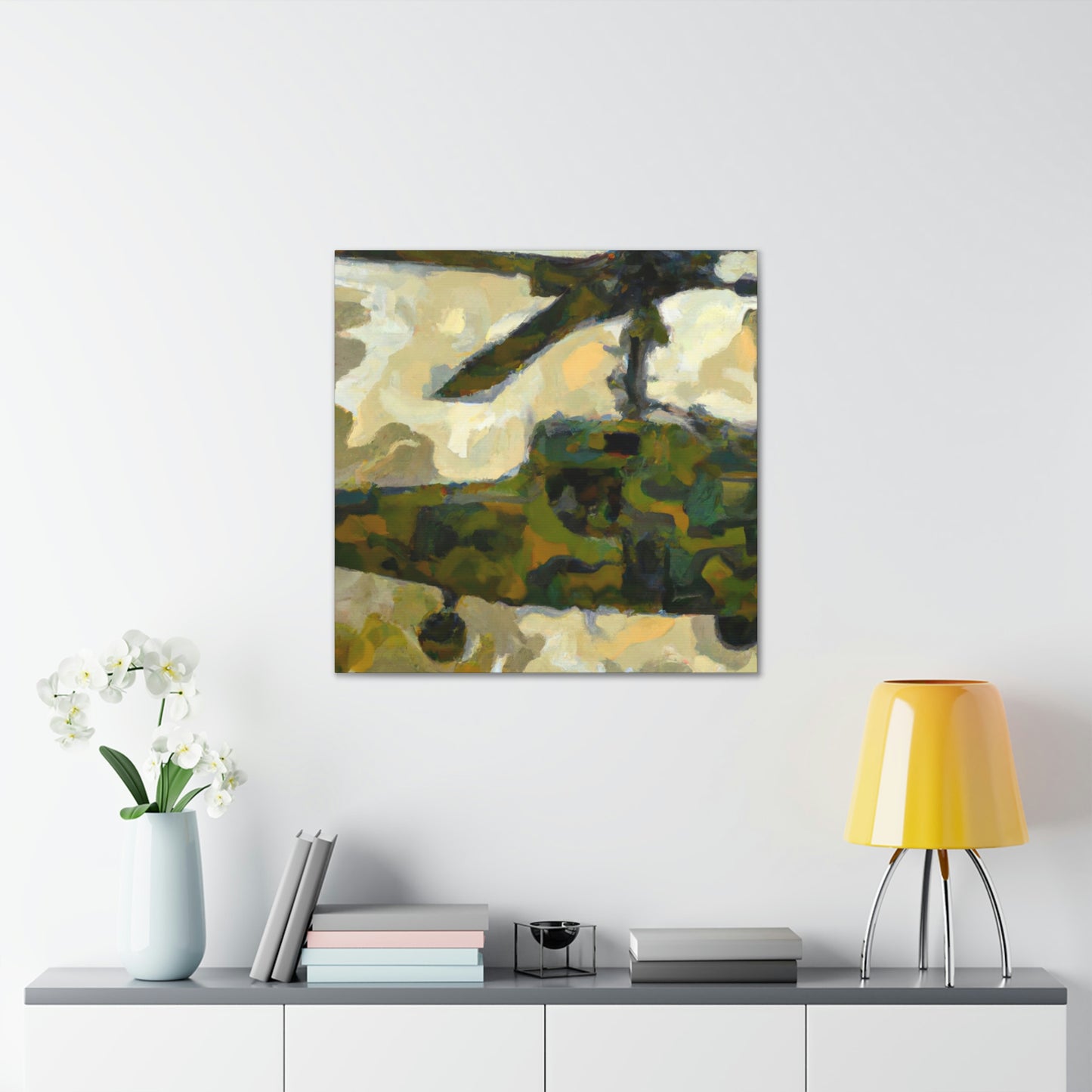 Helicopter in Flight - Canvas