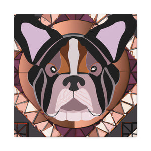 "Bulldog in Art Deco" - Canvas