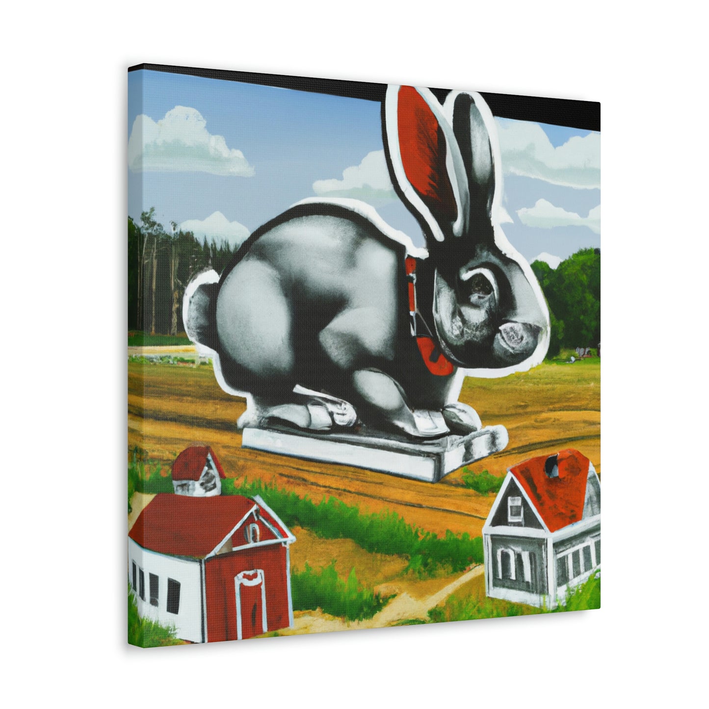 "The Rabbit's Expressive Pose" - Canvas