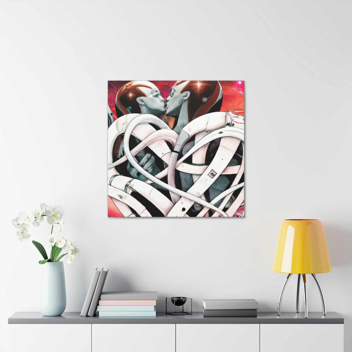 Intertwined Heart Bouquet - Canvas