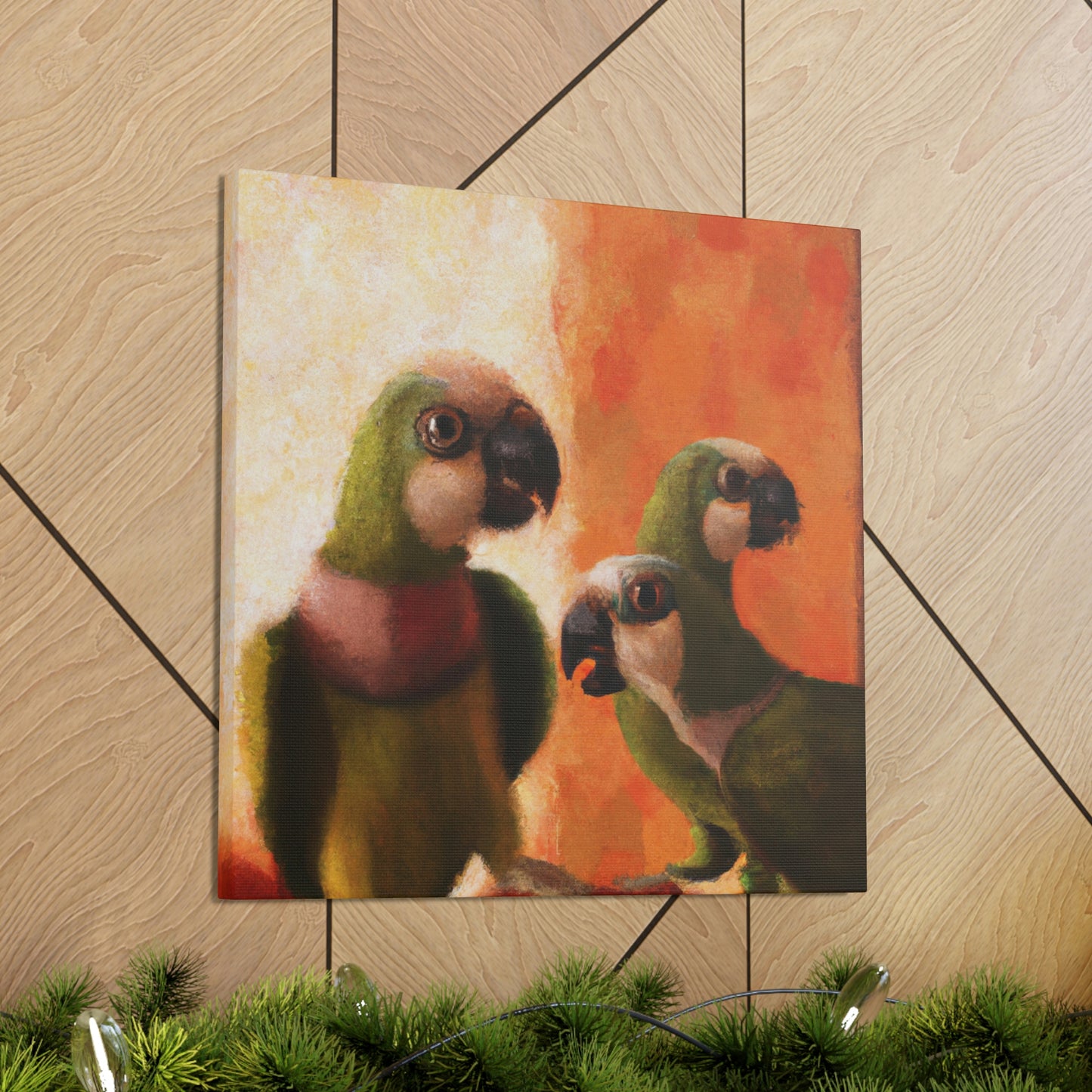 Parrots Take Flight - Canvas