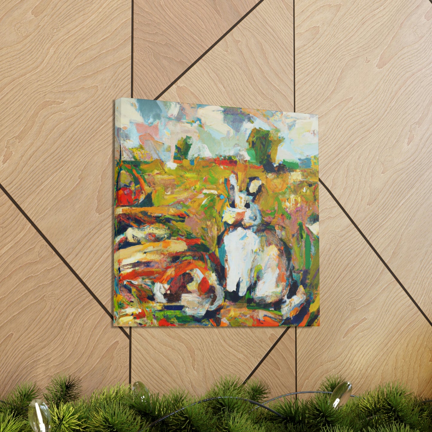 Rabbit in Impressionism - Canvas