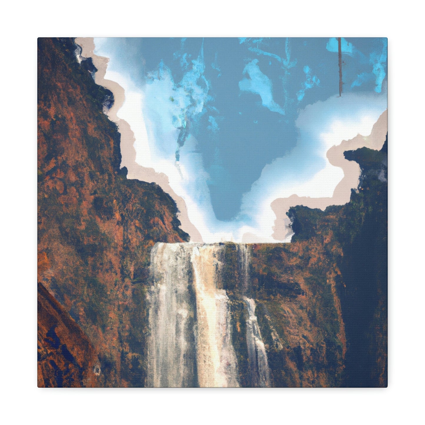 "The Mighty Waterfall Scene" - Canvas