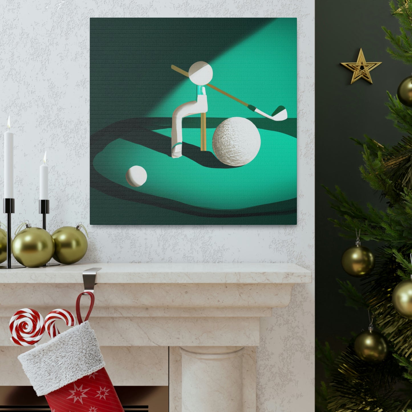 Golfing In Minimalism - Canvas